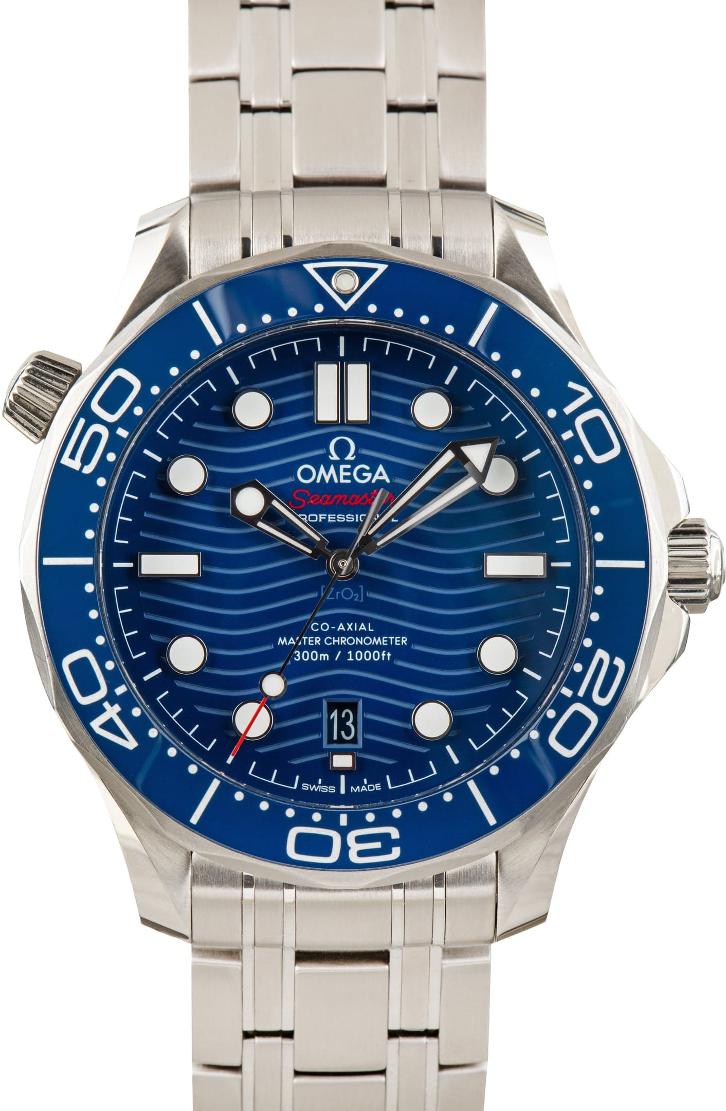 Blue Dial Omega Seamaster Diver 300M Stainless Steel