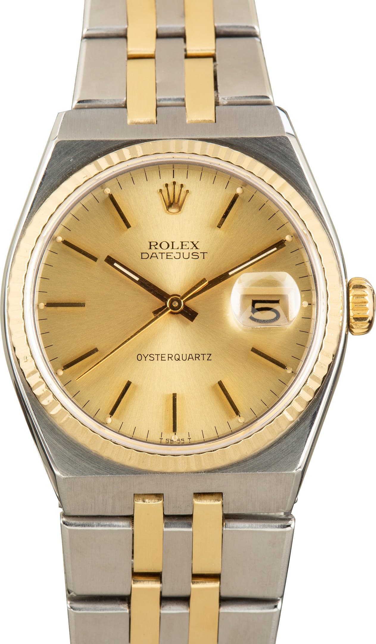 Vintage Rolex Datejust 36 Oysterquartz Ref 17013 Champagne Dial — view 1