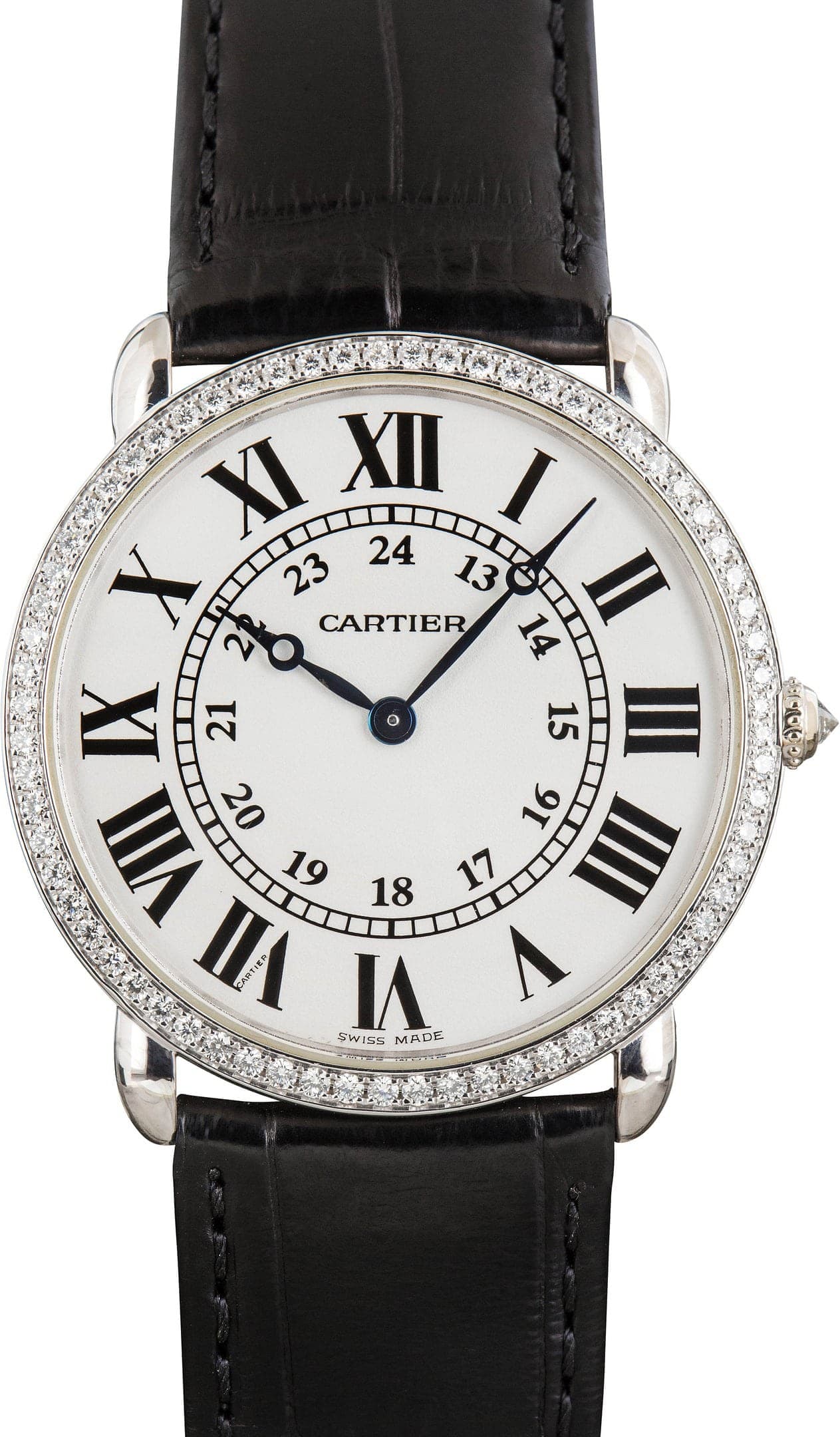 Cartier Ronde Louis 36 ref WR000551 Diamond Bezel — view 1