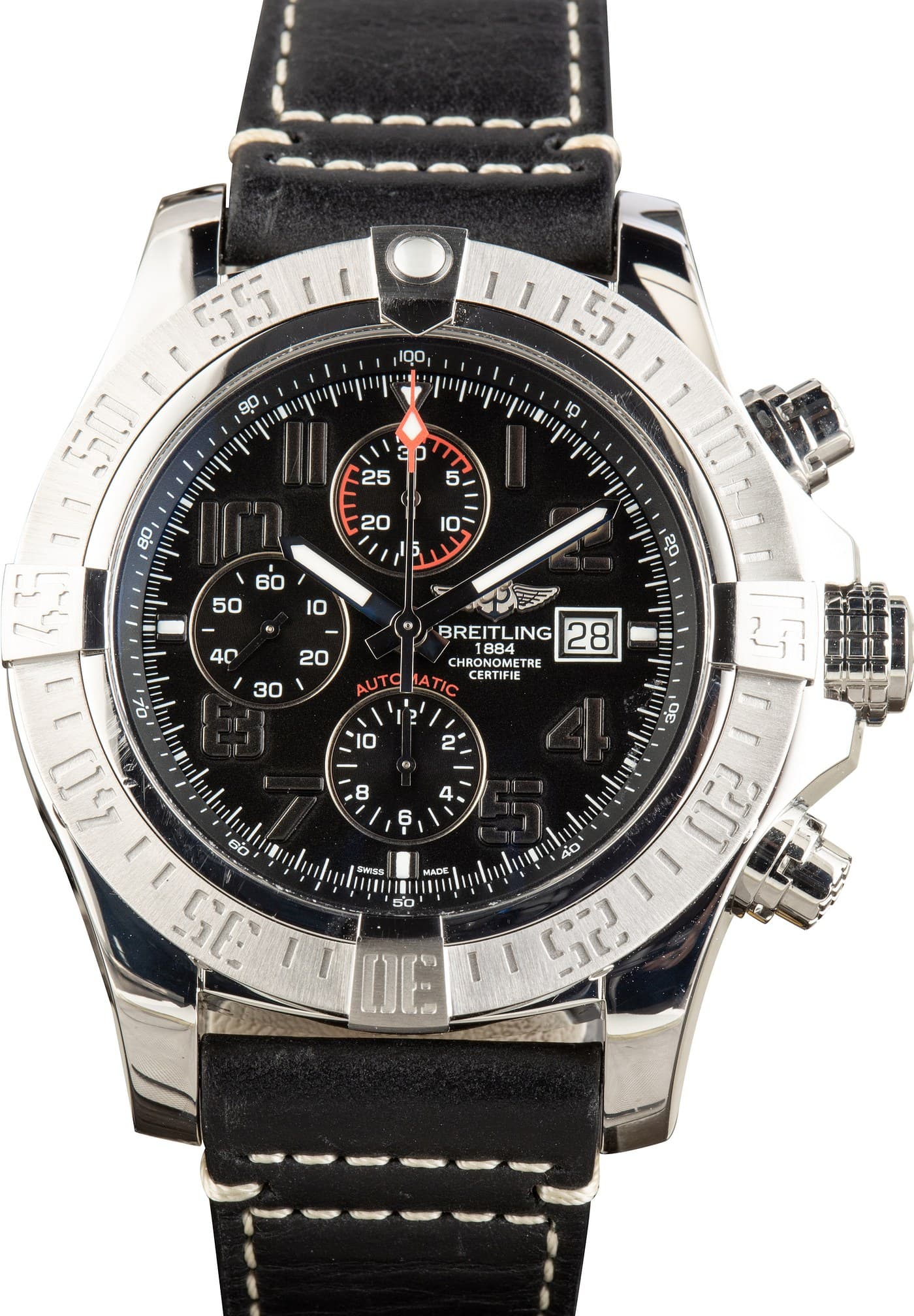 Breitling Super Avenger II Luminous Black Dial — view 1