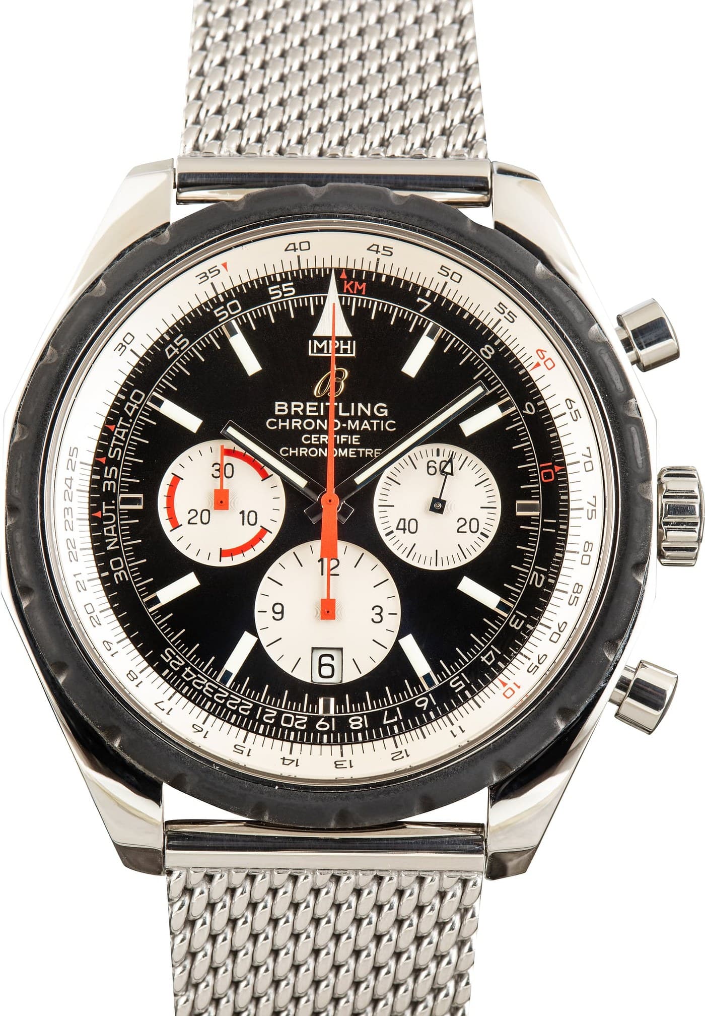 Breitling Chrono-Matic 49 Black Dial — view 1