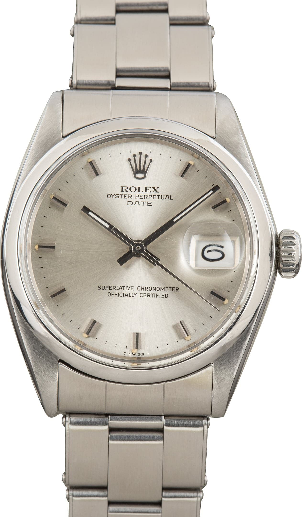 Vintage Stainless Steel Rolex Date Ref 1500 — view 1