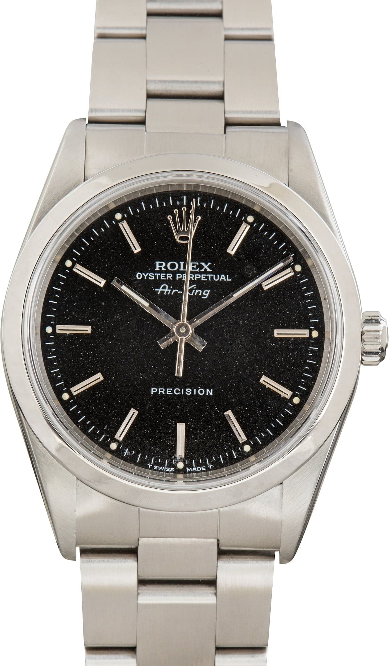 Stainless Steel Rolex Air-King Black Dial Ref 14000 — view 1