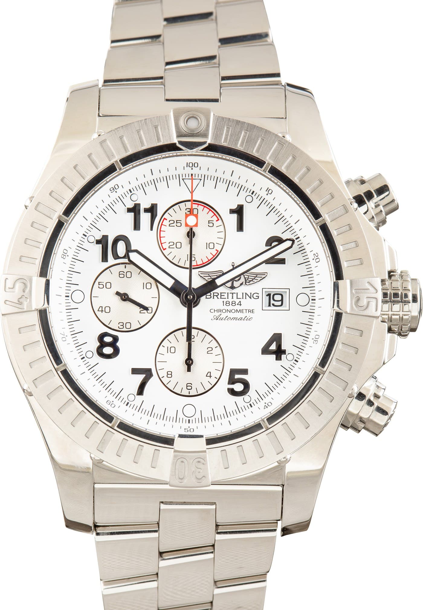 White Dial Breitling Super Avenger Chronograph — view 1