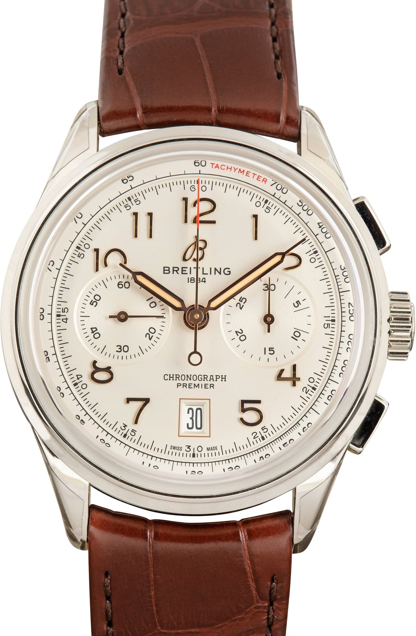 Factory Stickered Breitling Premier B01 Chronograph 42 Cream Dial — view 1
