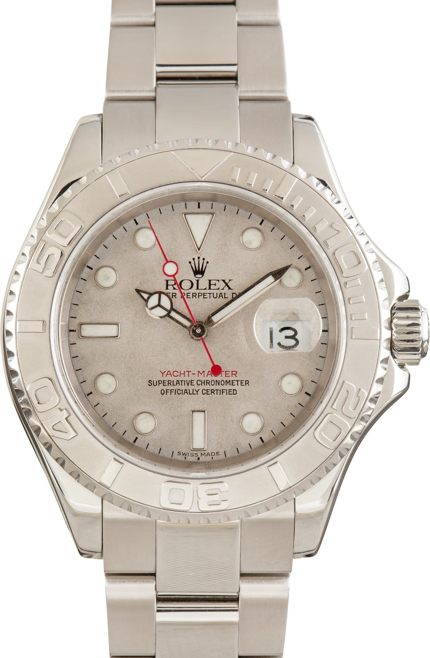 Platinum Rolex Yacht-Master 40 Ref 16622 — view 1
