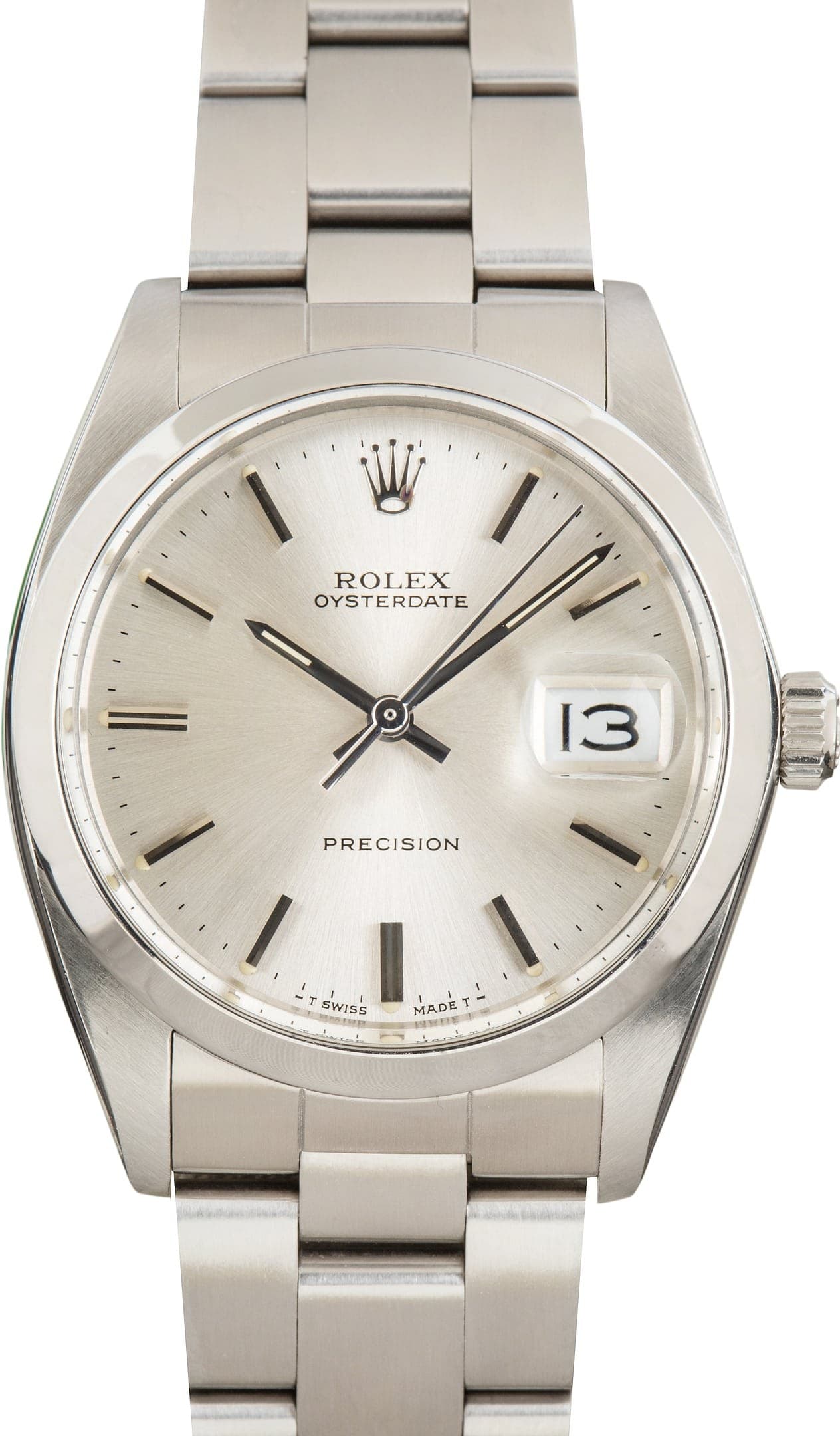 Vintage Rolex Oysterdate Stainless Steel Ref 6694 Silver Dial — view 1