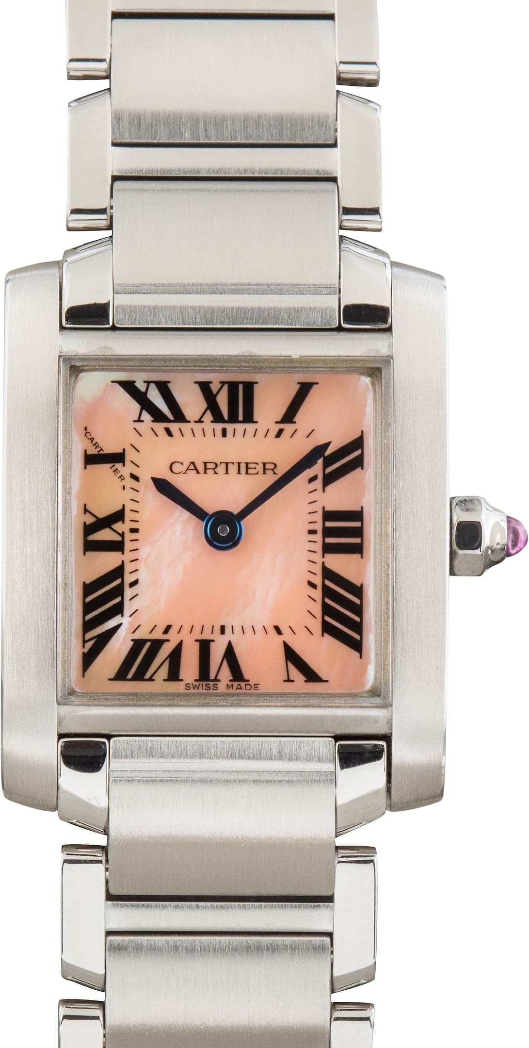 Cartier Tank Francaise Ref W51028Q3 Pink Mother of Pearl Dial — view 1