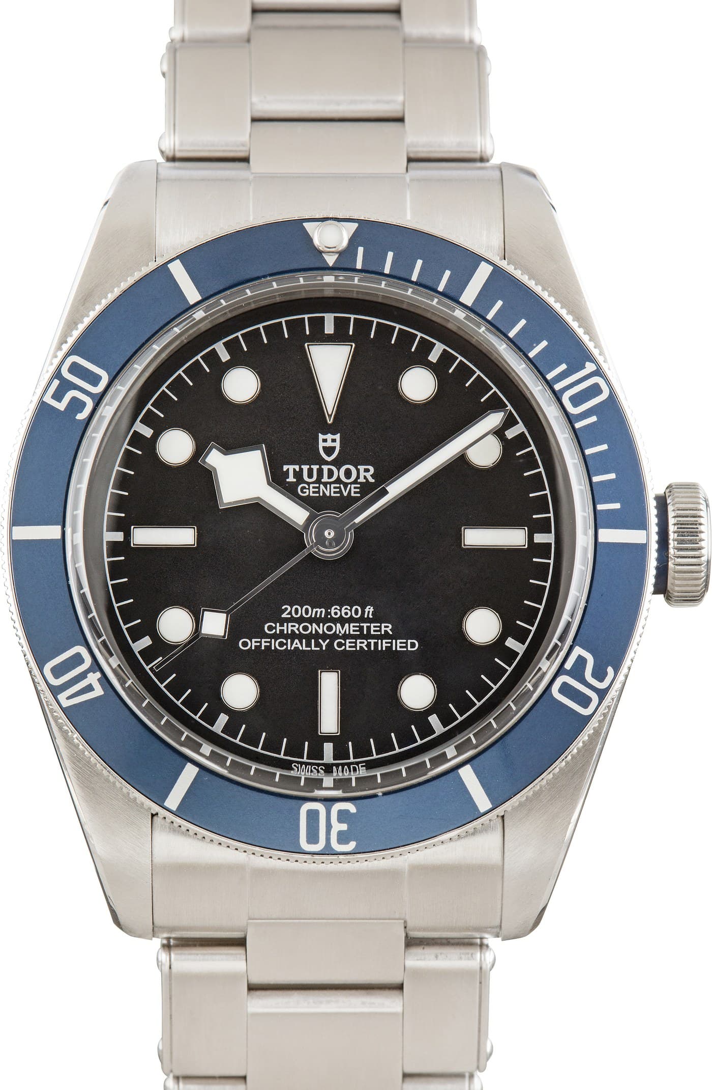 Stainless Steel Tudor Black Bay Ref 79230B Blue Bezel — view 1
