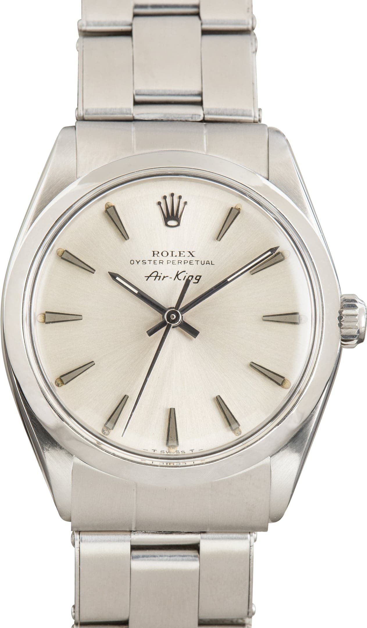 Rolex Air-King Ref 5500 Stainless Steel Silver Dial — view 1