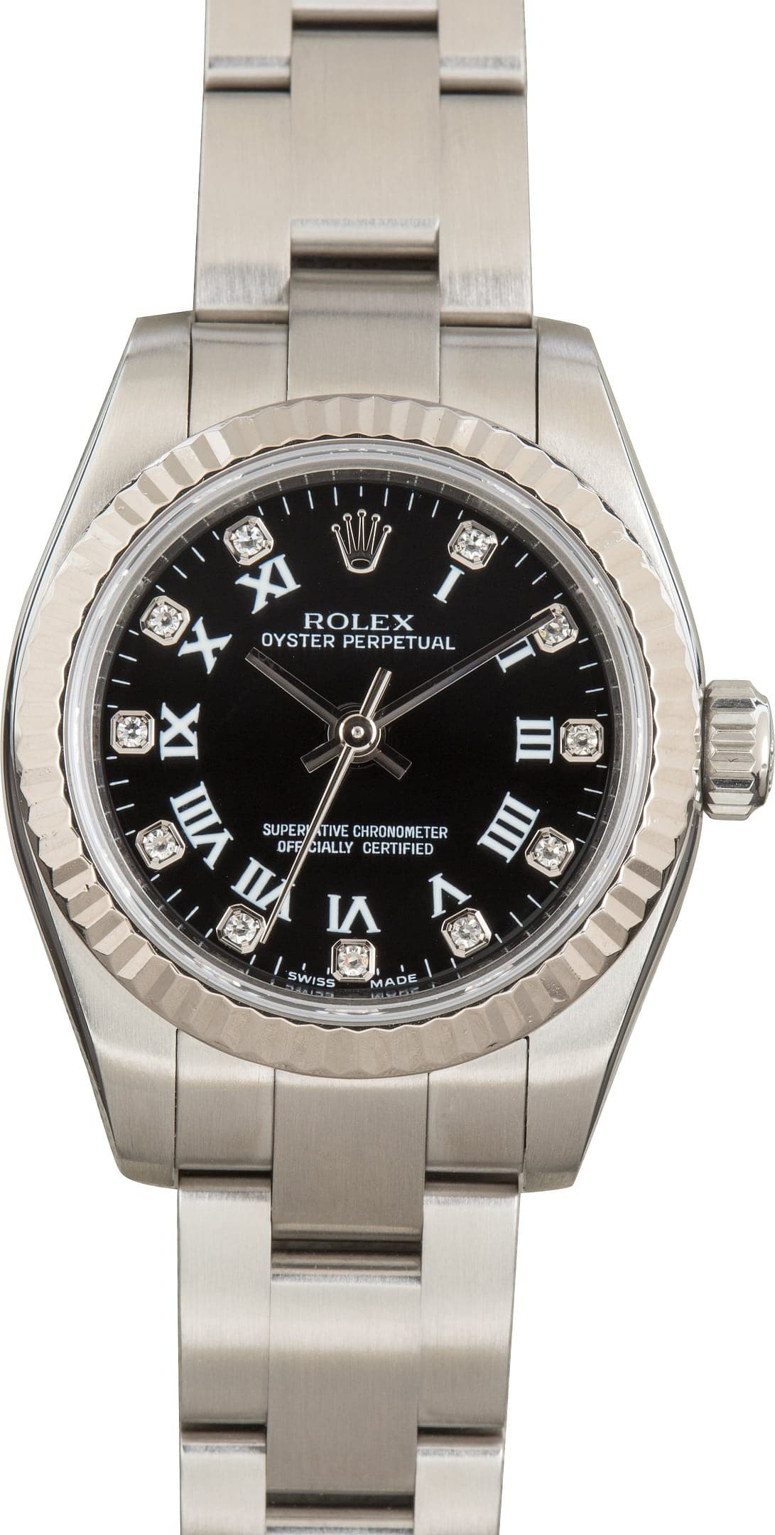 Rolex Ladies Oyster Perpetual Ref 176234 Black Diamond Dial — view 1