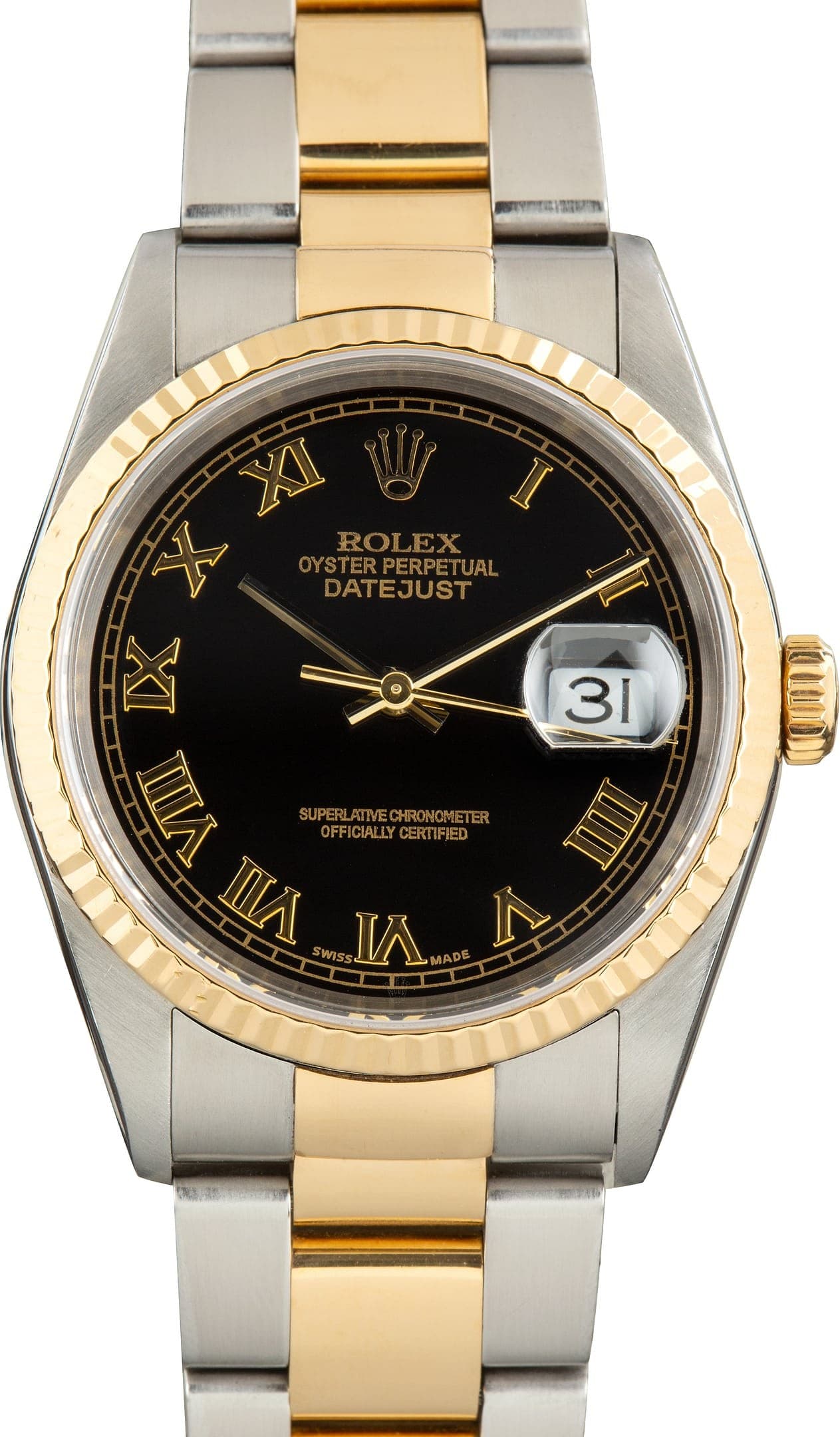 Rolex Datejust 36 Black Dial Ref 16233 — view 1