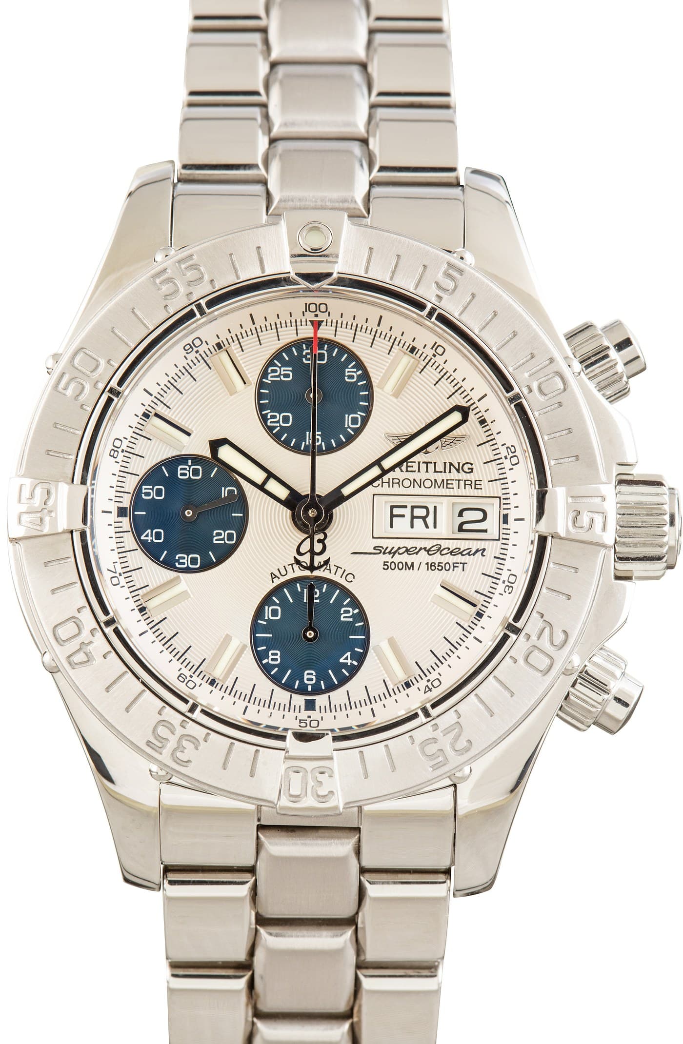 Breitling Superocean Chronograph Silver Dial — view 1