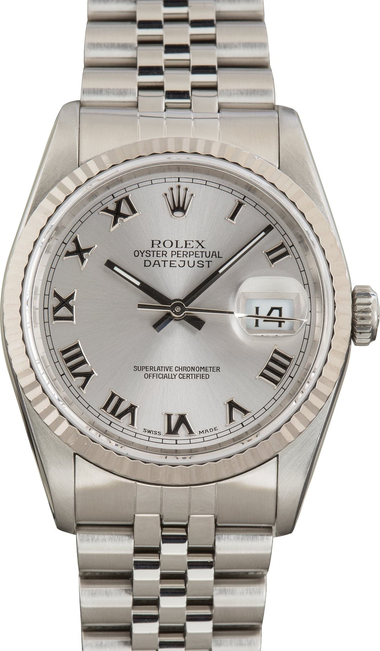 Rolex Datejust 36 Ref 16234 Silver Roman Dial — view 1
