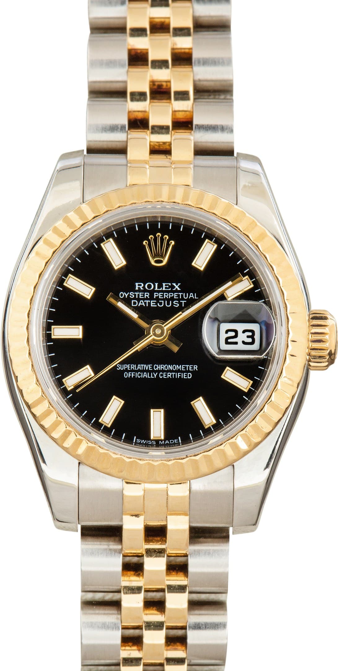 Lady Rolex Datejust Ref 179173 Black Dial — view 1