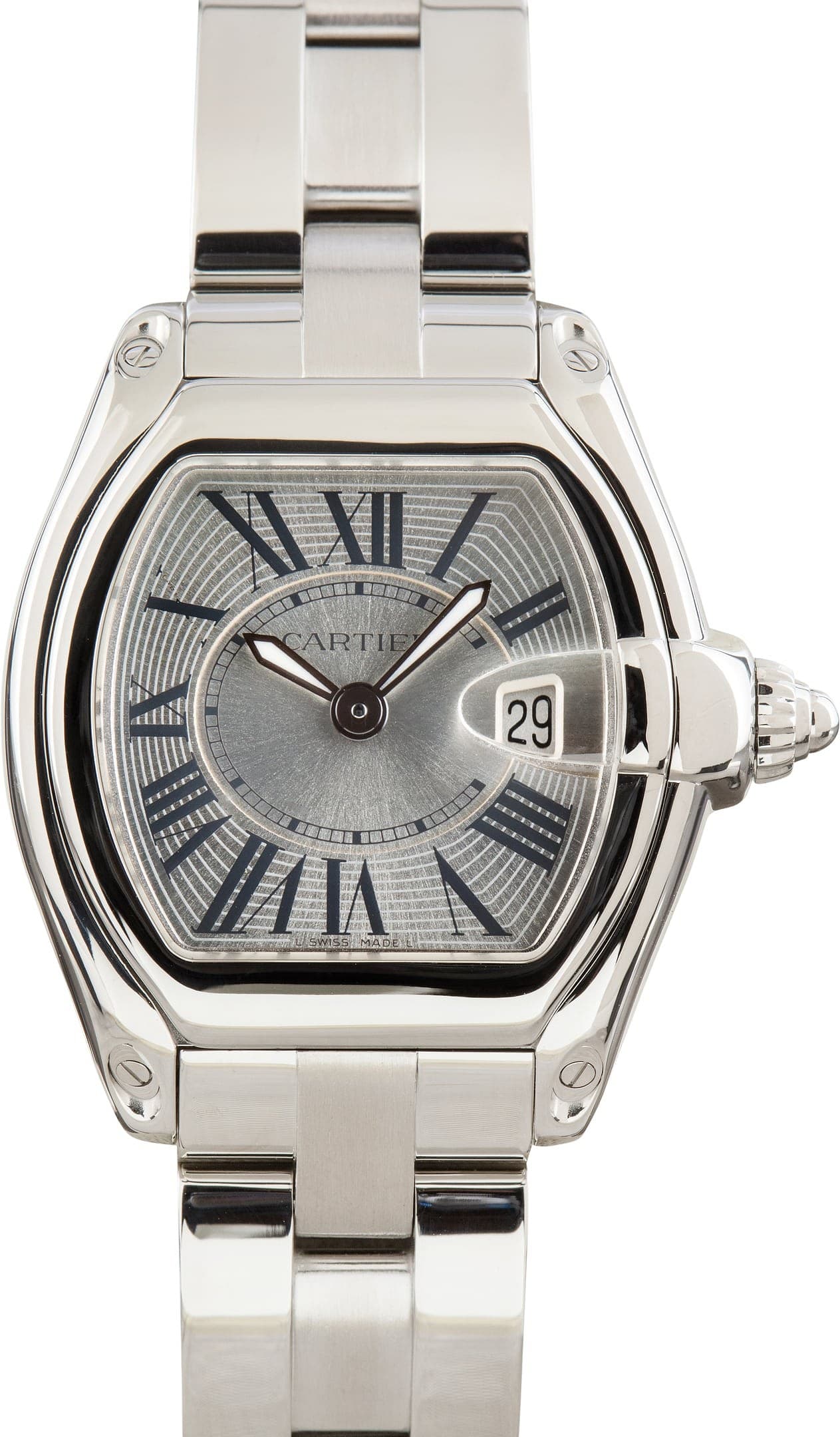Cartier Roadster Silver Roman Dial — view 1