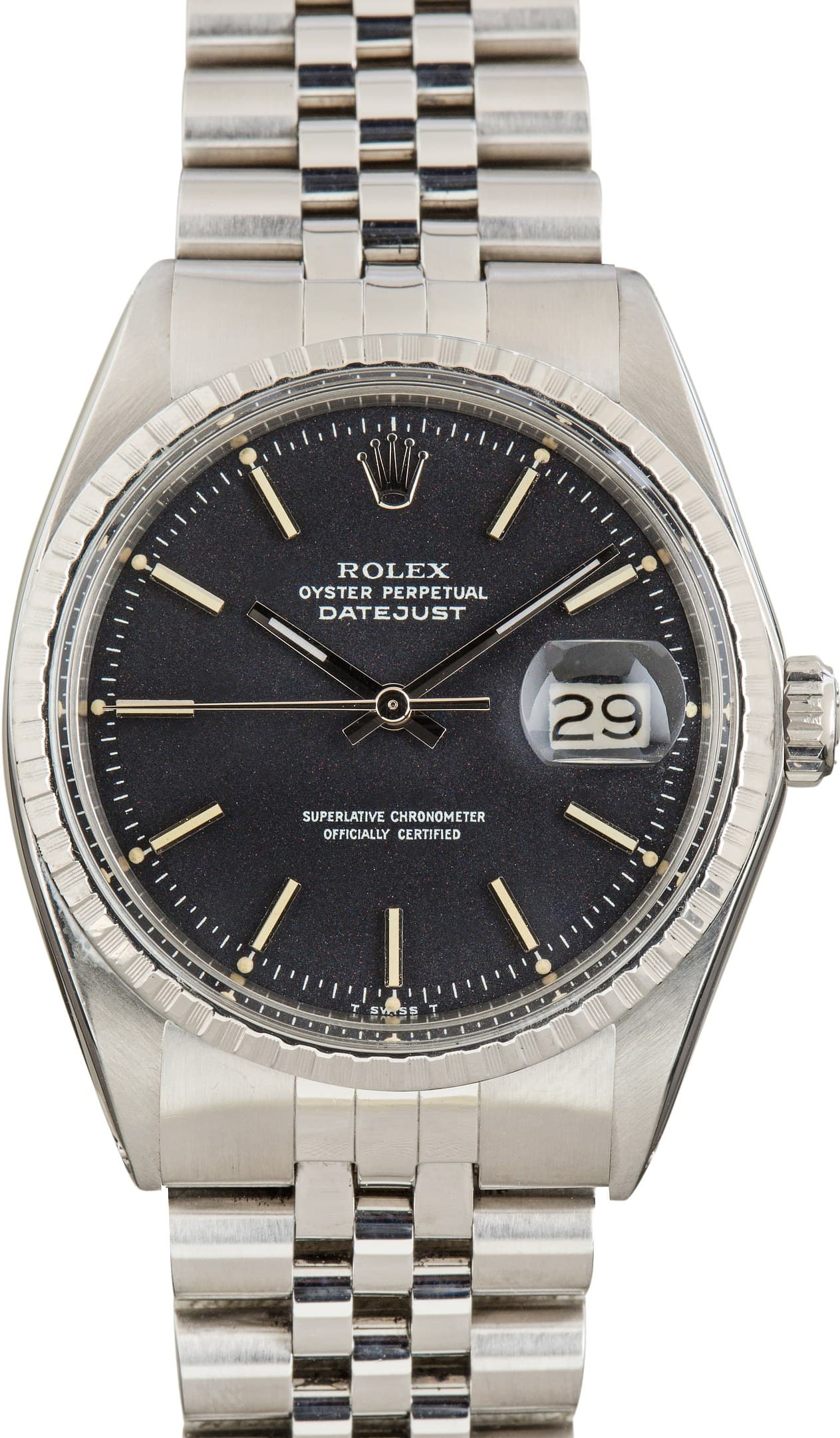Vintage Rolex Datejust 36 Ref 1603 Black Dial — view 1