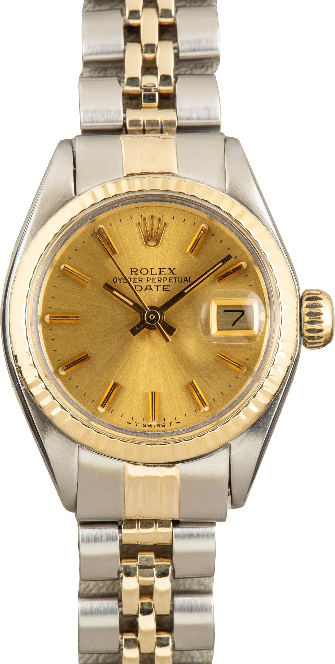 Vintage Lady Rolex Date Ref 6917 Champagne Dial — view 1