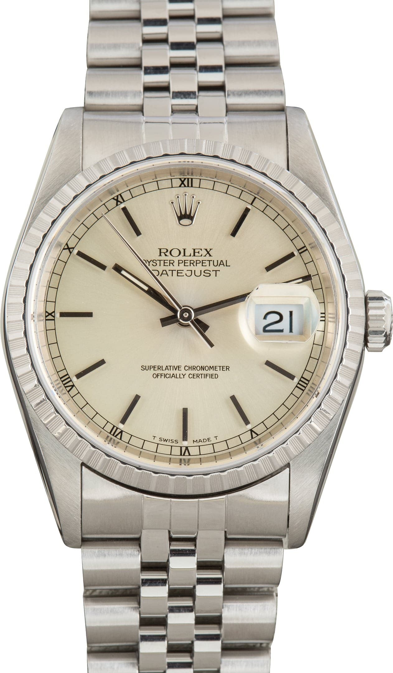 Rolex Datejust 36 Silver Dial Ref 16220 — view 1