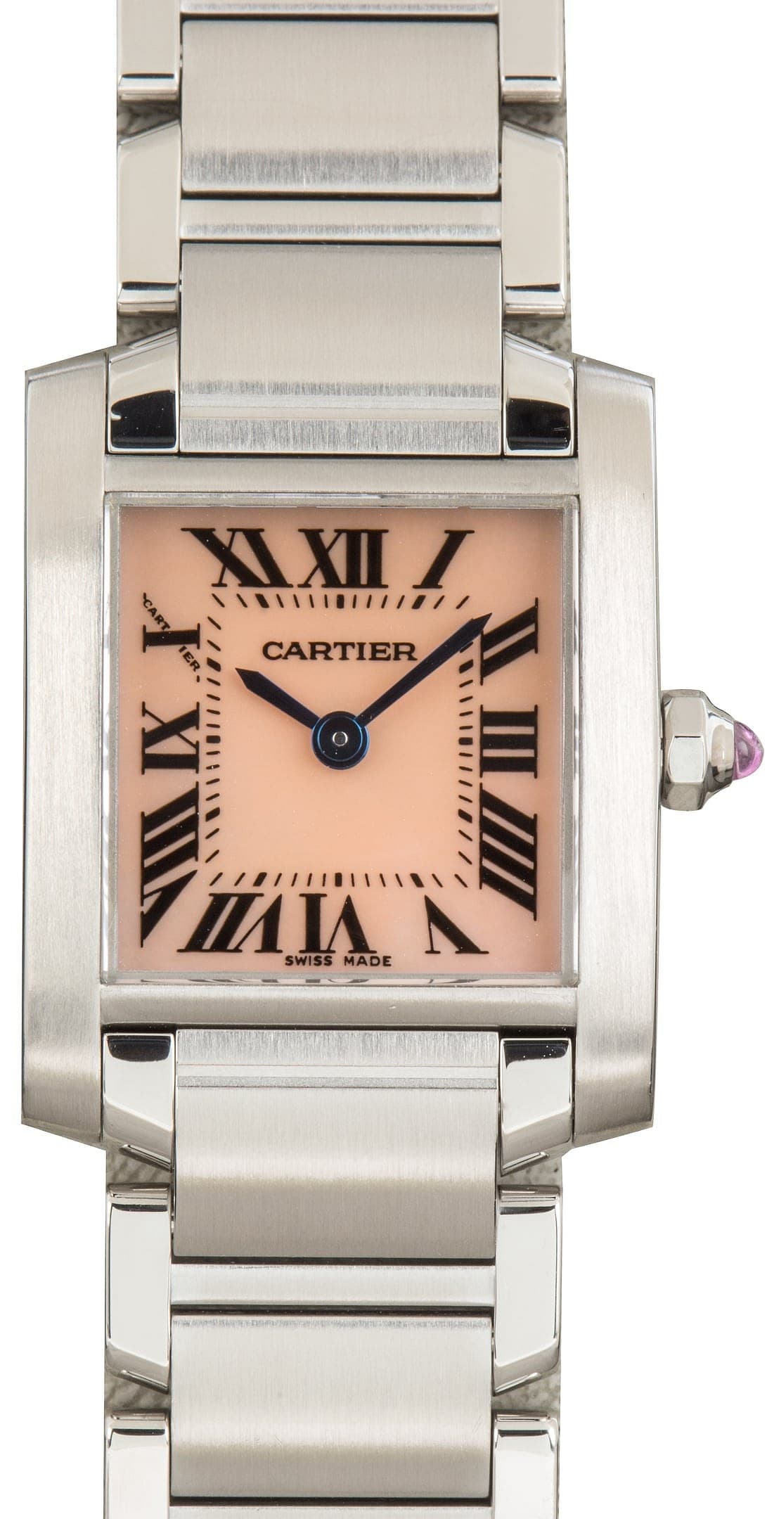 Cartier Tank Francaise Pink Mother of Pearl Dial Ref W51028Q3 — view 1