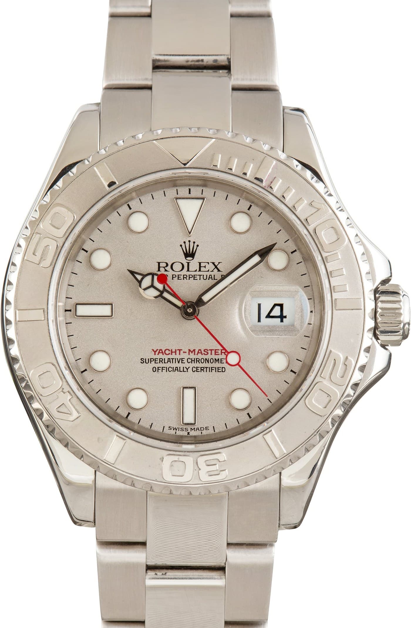 Rolex Yacht-Master 40 Platinum Dial Ref 16622 — view 1