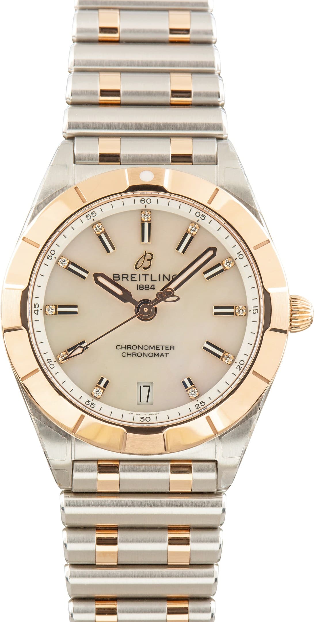 Factory Stickered Ladies Breitling Chronomat 32 — view 1