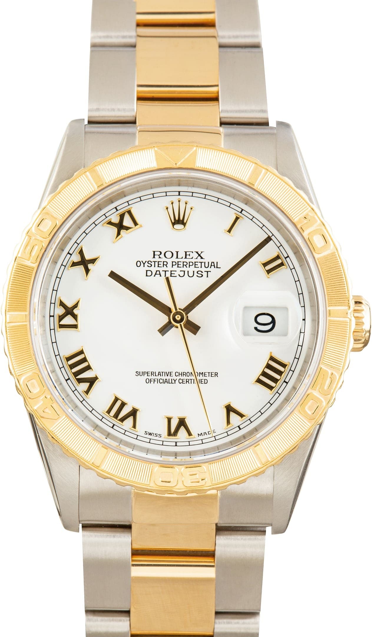 Rolex Datejust White Roman Dial Ref 16263 Thunderbird — view 1