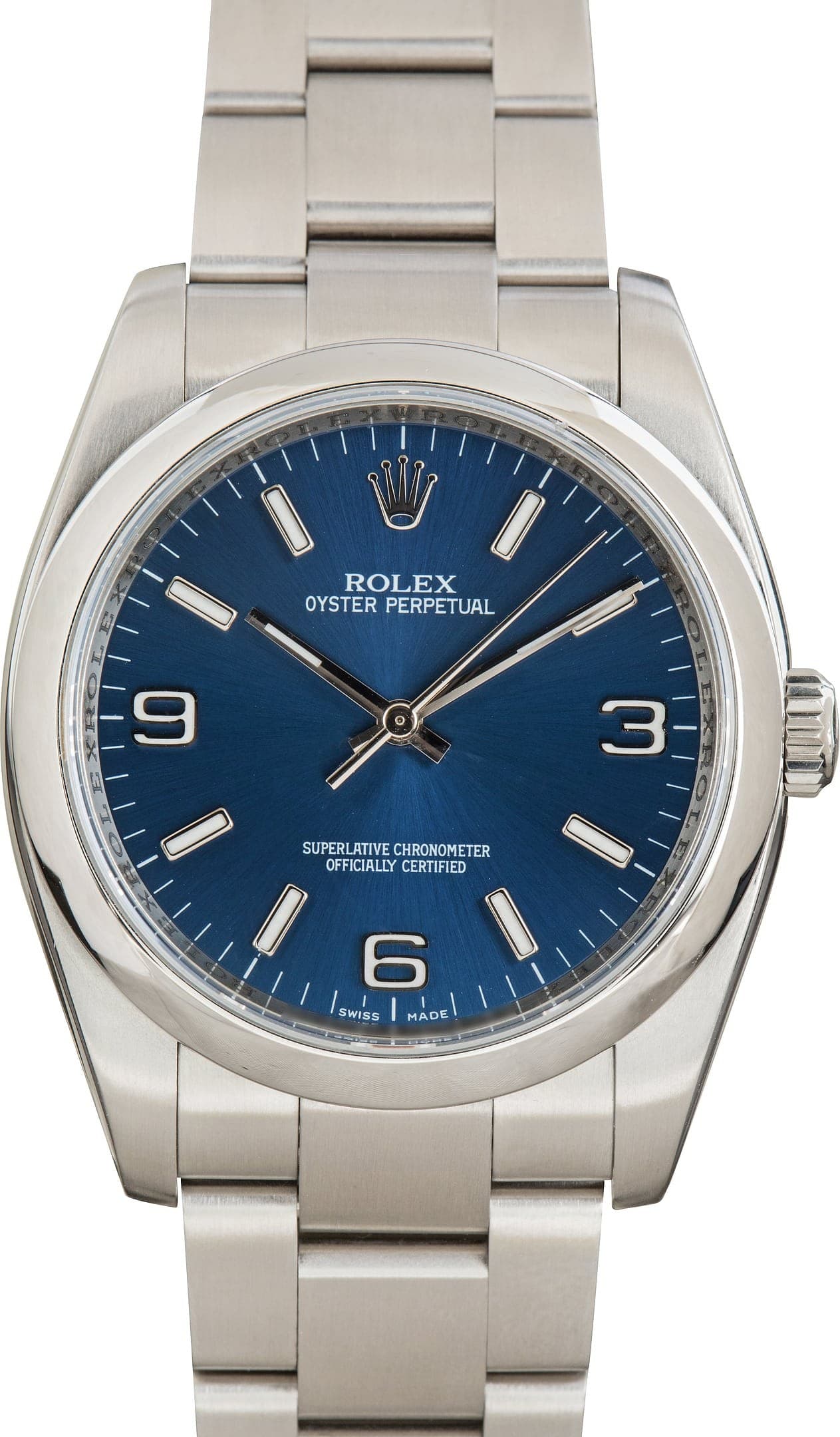 Rolex Oyster Perpetual Blue Dial Ref 116000 — view 1