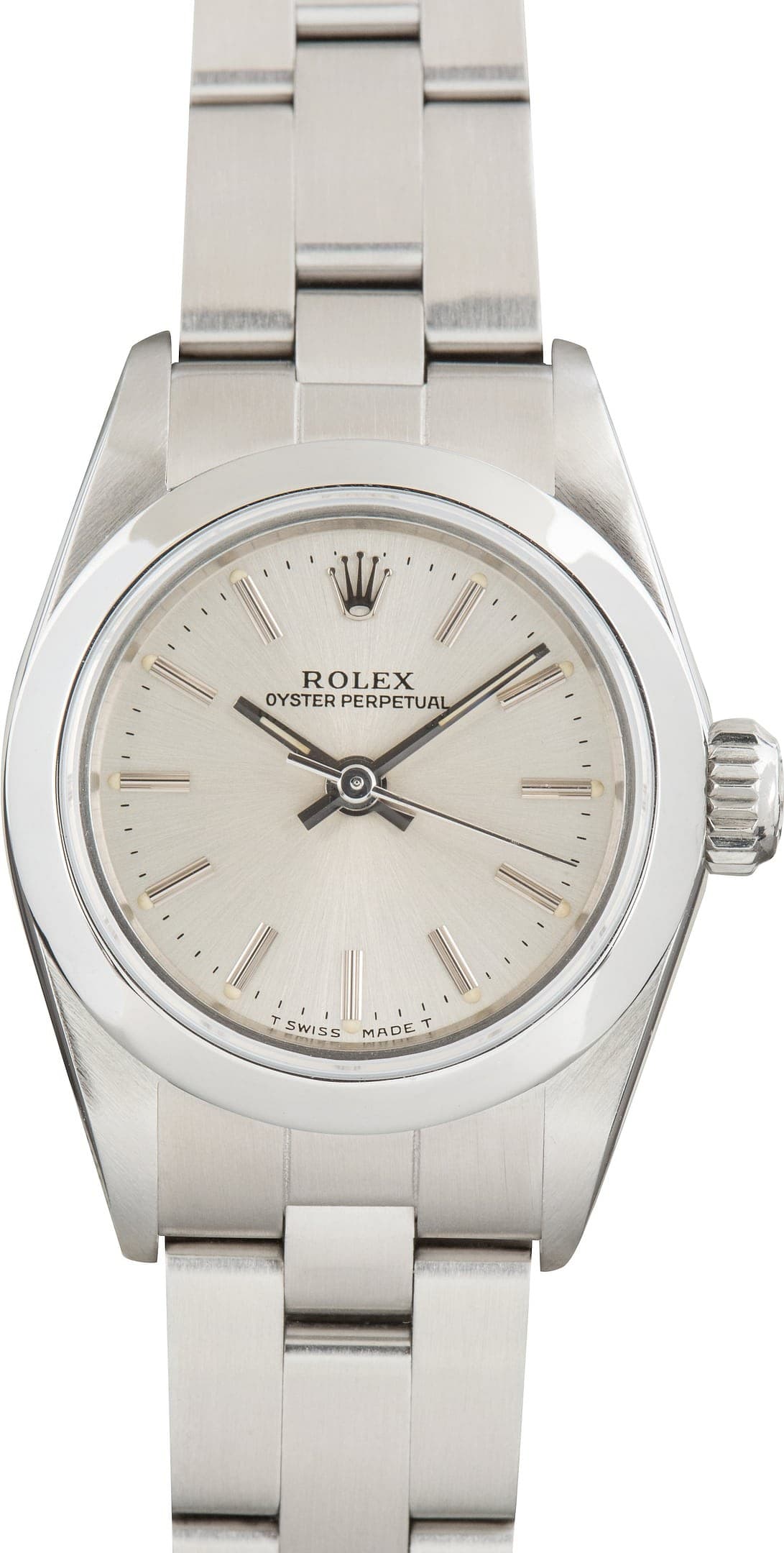 Rolex Oyster Perpetual Ref 67180 Silver Dial — view 1
