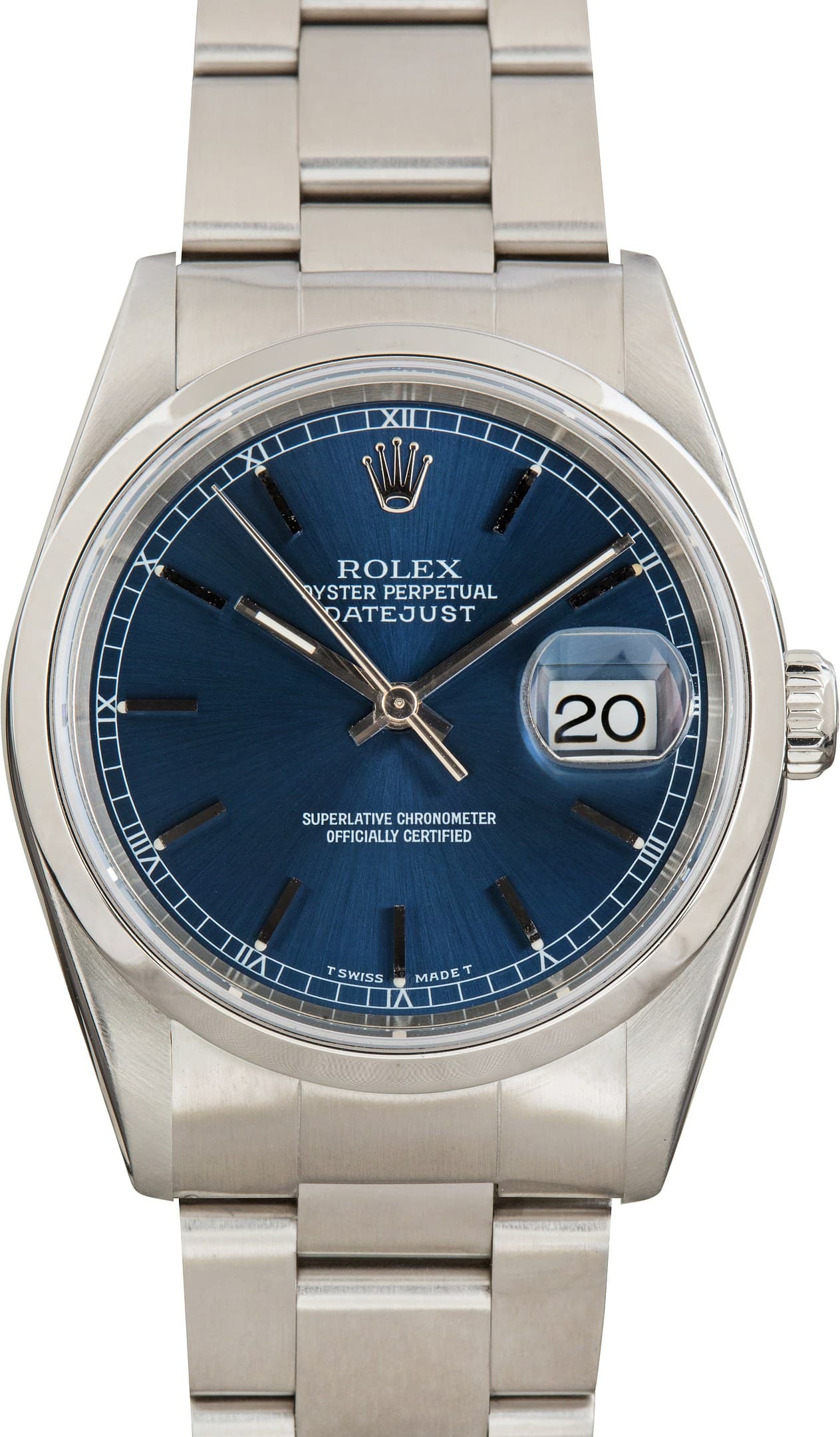 Rolex Datejust 36 Blue Dial Ref 16200 — view 1