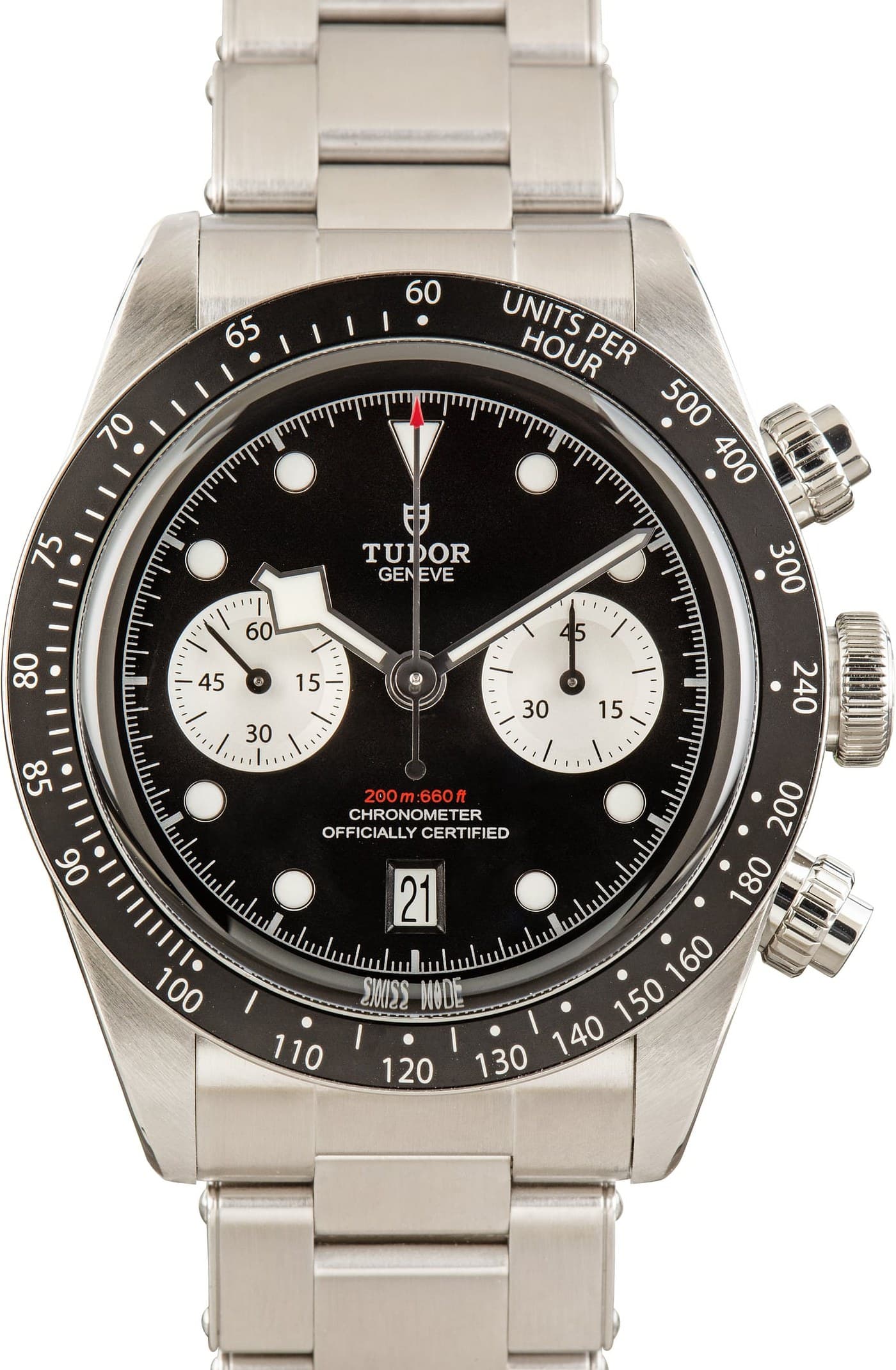 Steel Tudor Black Bay Chrono 79360N Black Dial — view 1