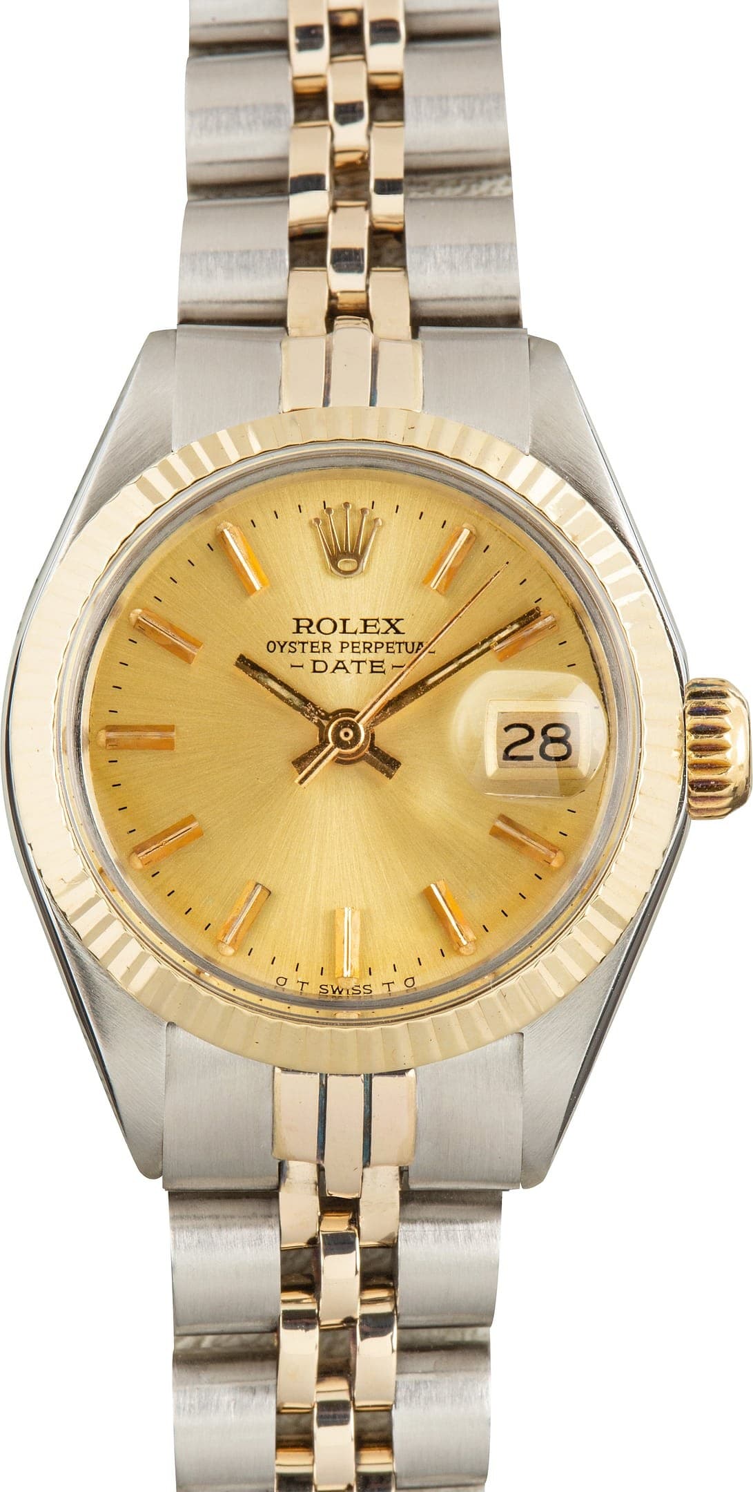 Vintage Ladies Rolex Date Ref 6916 Champagne Sigma Dial — view 1
