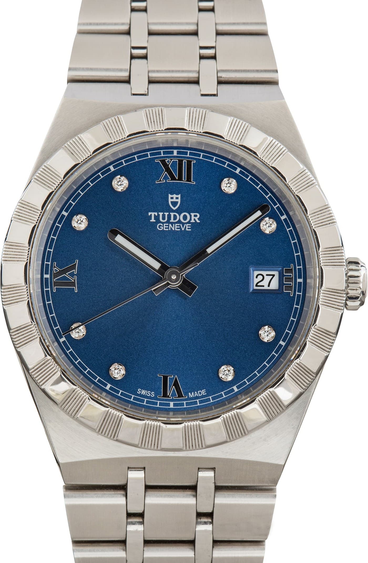 Stainless Steel Tudor Royal Ref 28500 Blue Dial — view 1