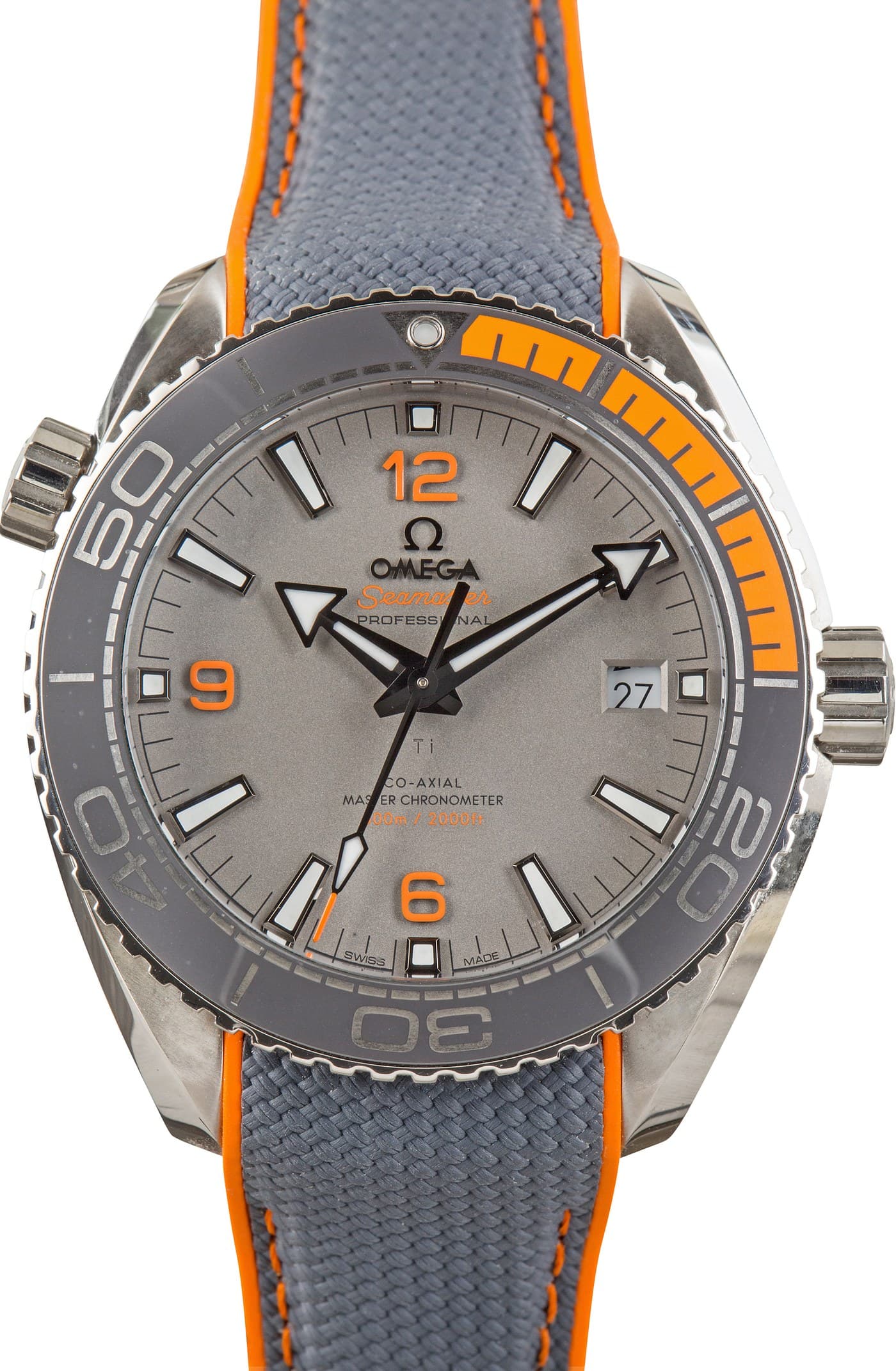 Omega Seamaster Planet Ocean Titanium on Rubber Strap — view 1