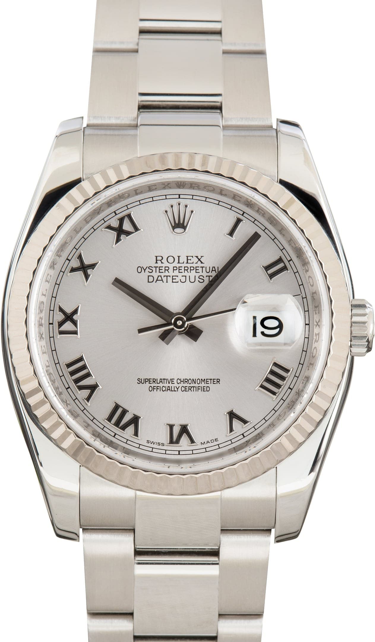 Rolex Datejust 36 Ref 116234 Rhodium Roman Dial — view 1