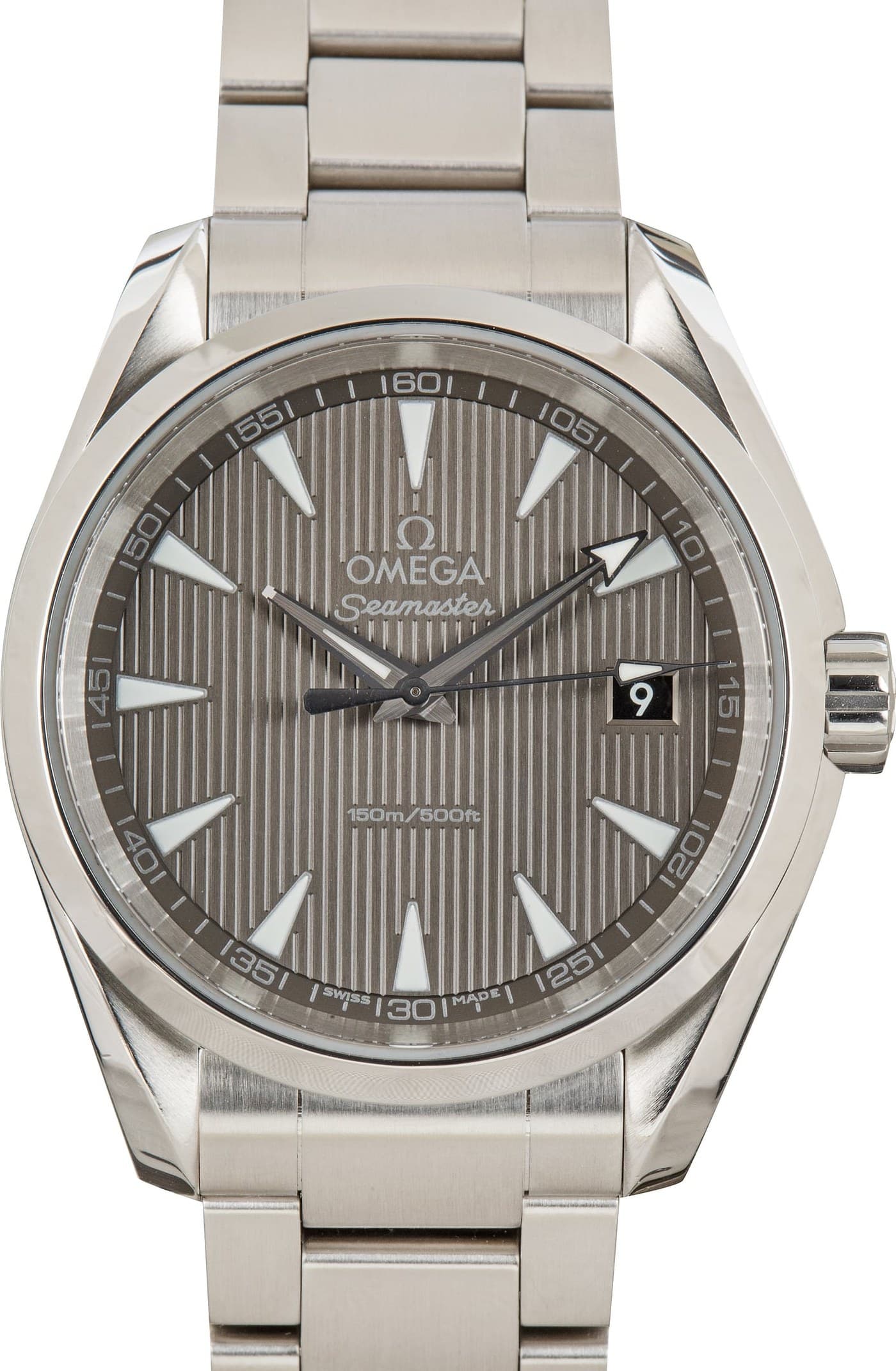 Omega Seamaster Aqua Terra 150M Quartz Grey Teak Dial — view 1