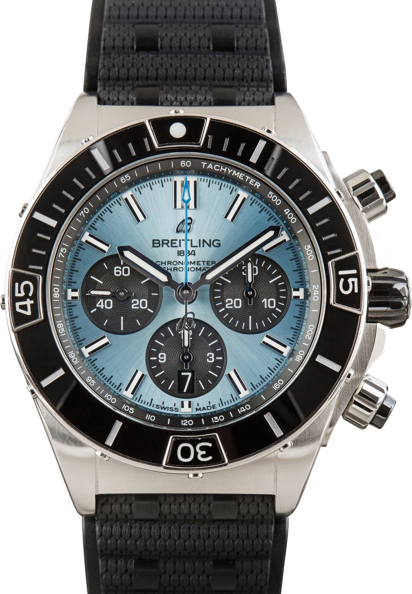 Breitling Super Chronomat B01 44 Ice Blue Dial — view 1