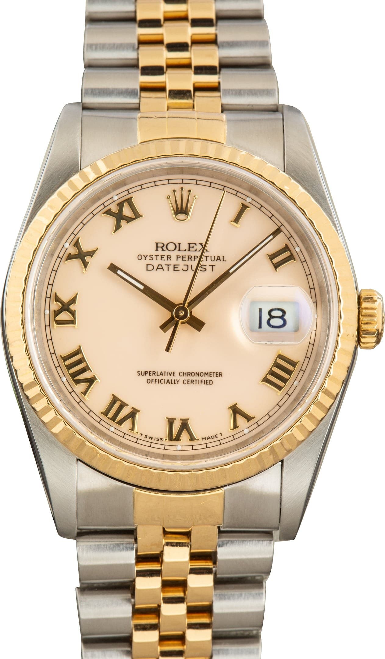 Two Tone Rolex Datejust Ref 16233 Ivory Dial — view 1