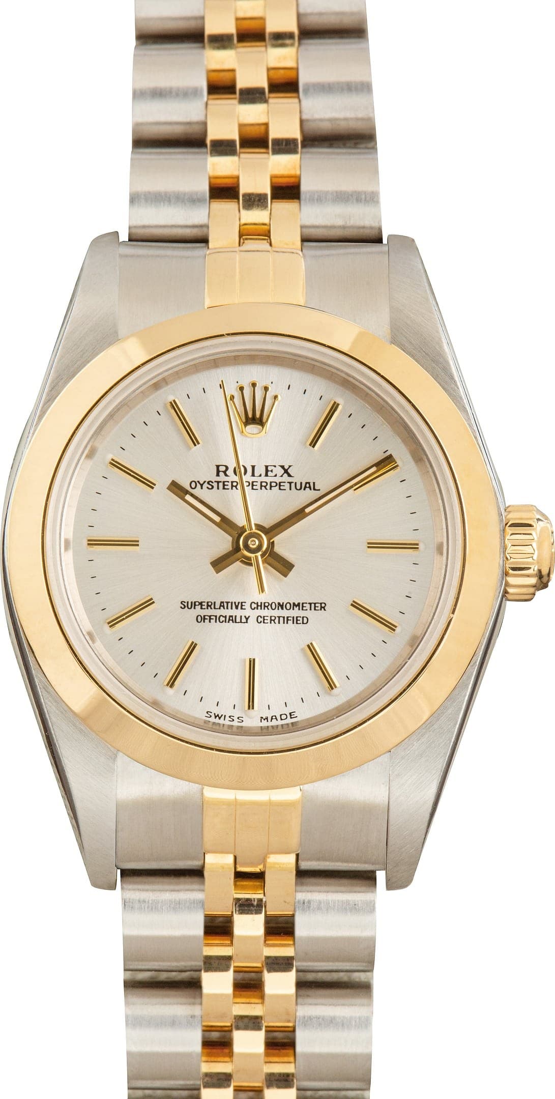 Rolex Ladies Oyster Perpetual Ref 76183 Silver Dial — view 1