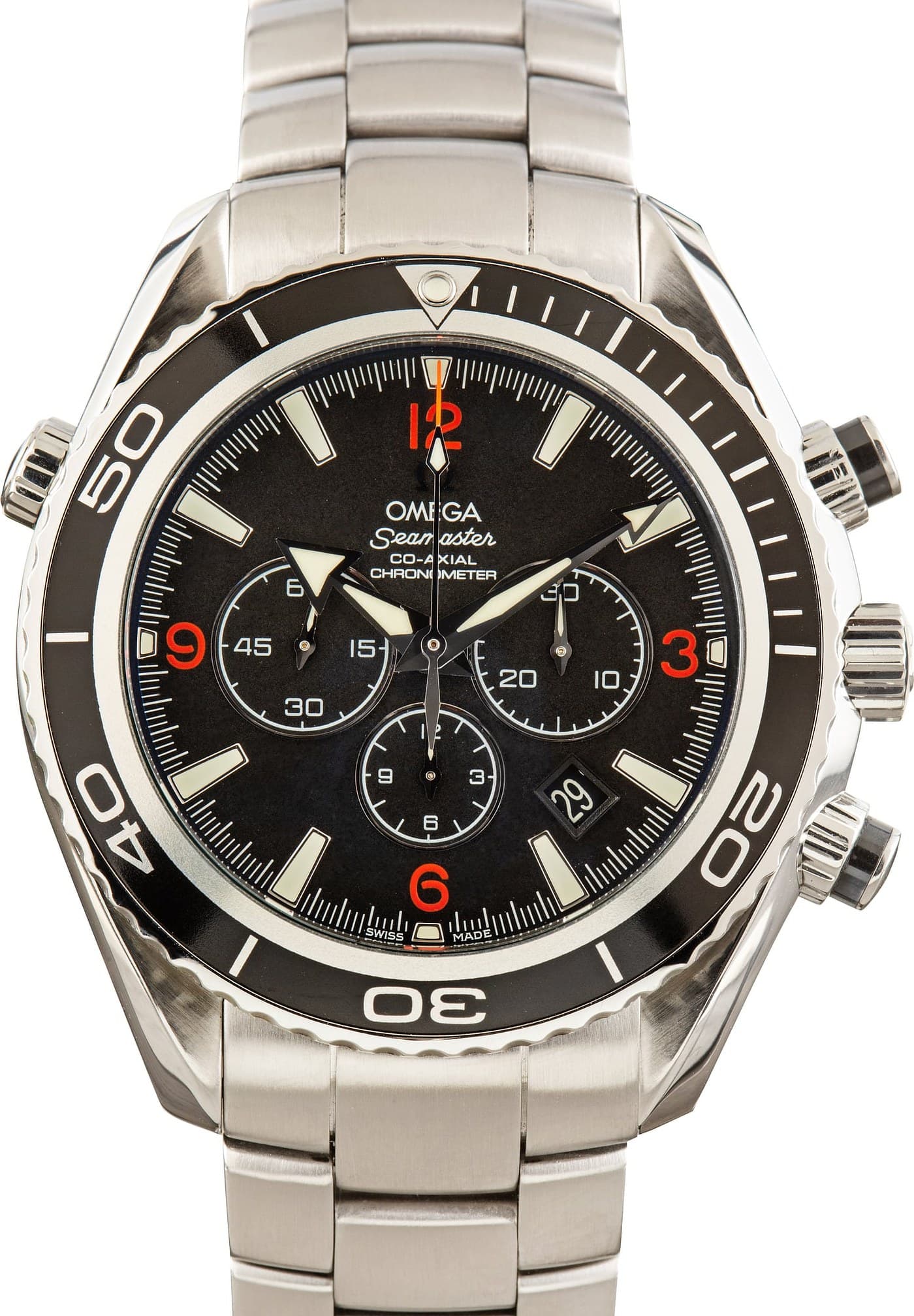 Black Dial Omega Seamaster Planet Ocean 600M Steel — view 1