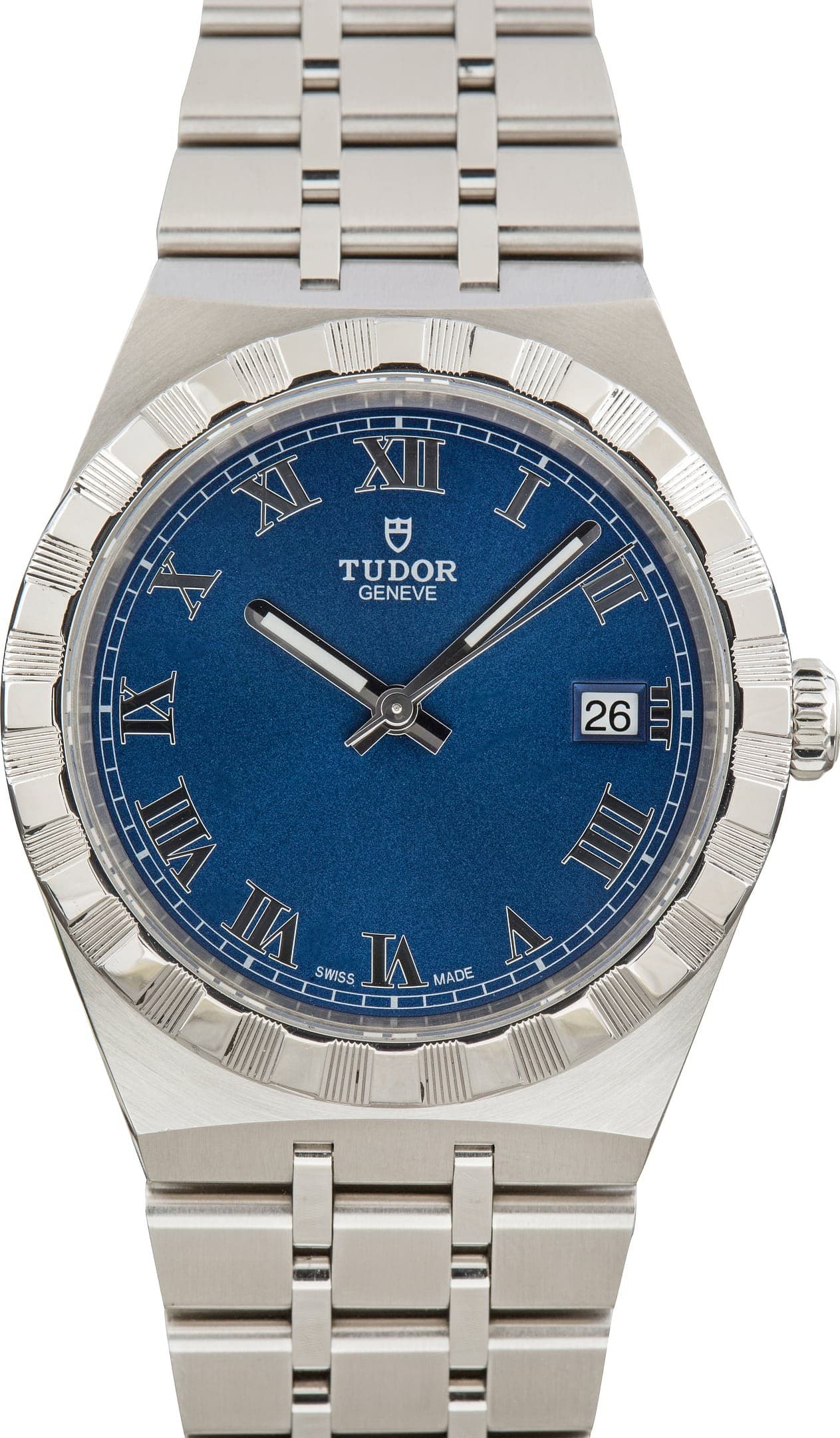Stainless Steel Tudor Royal Blue Dial Ref 28500 — view 1