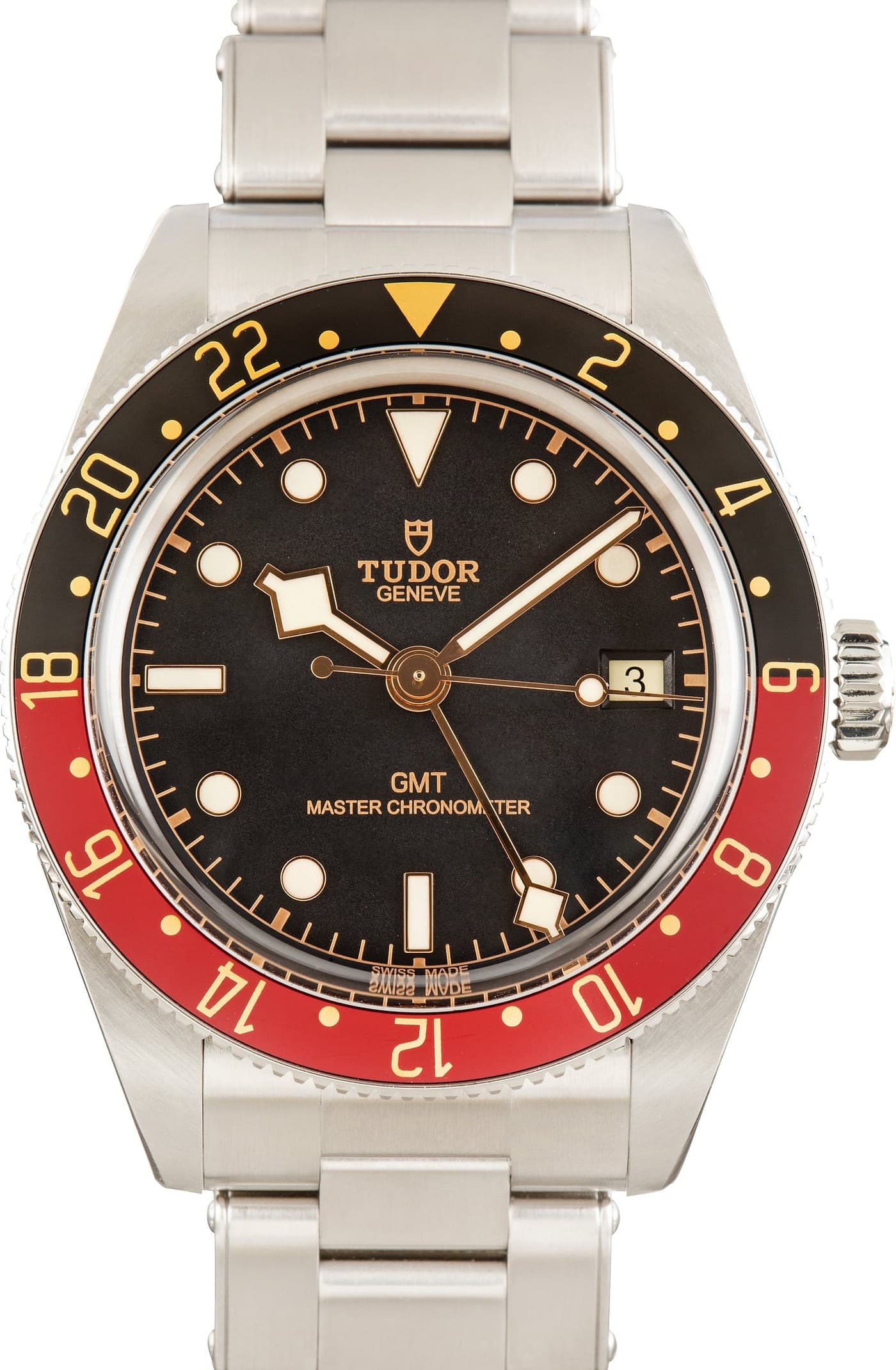Black & Burgundy Bezel Tudor Black Bay 58 GMT Steel — view 1