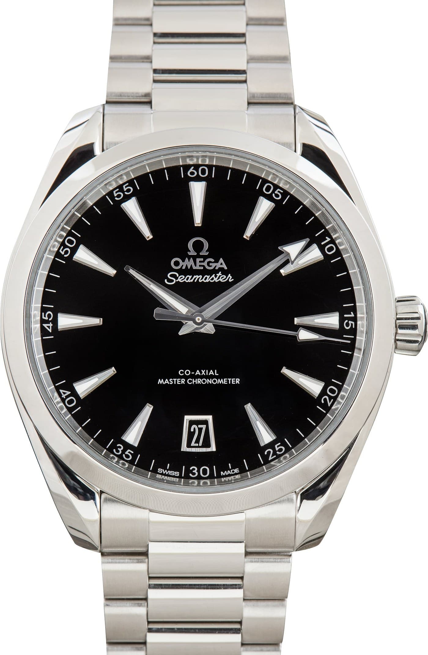Stainless Steel Omega Seamaster Aqua Terra 150M Black Dial — view 1