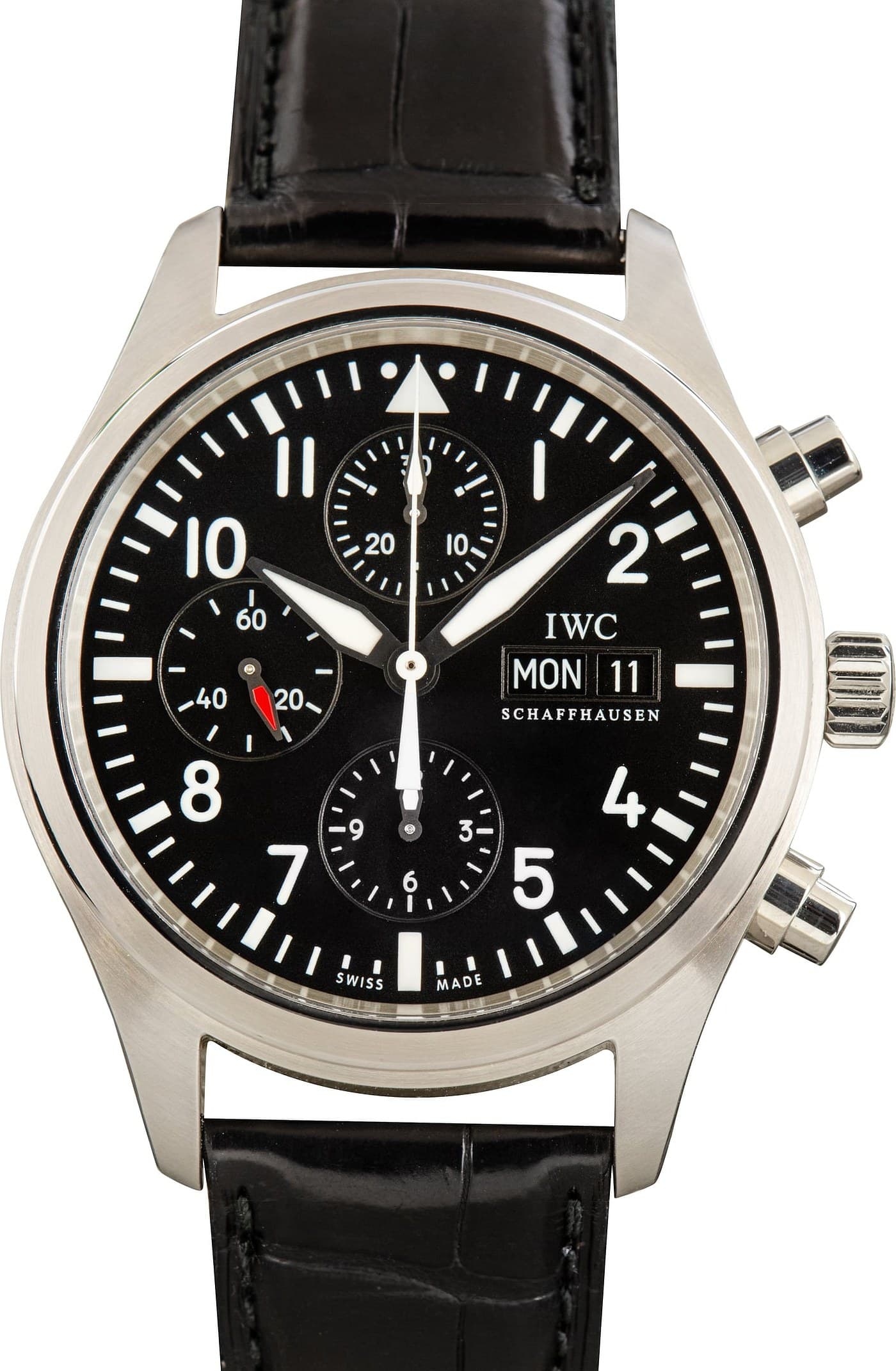 IWC Pilot's Chronograph Ref IW371701 Steel on Leather — view 1