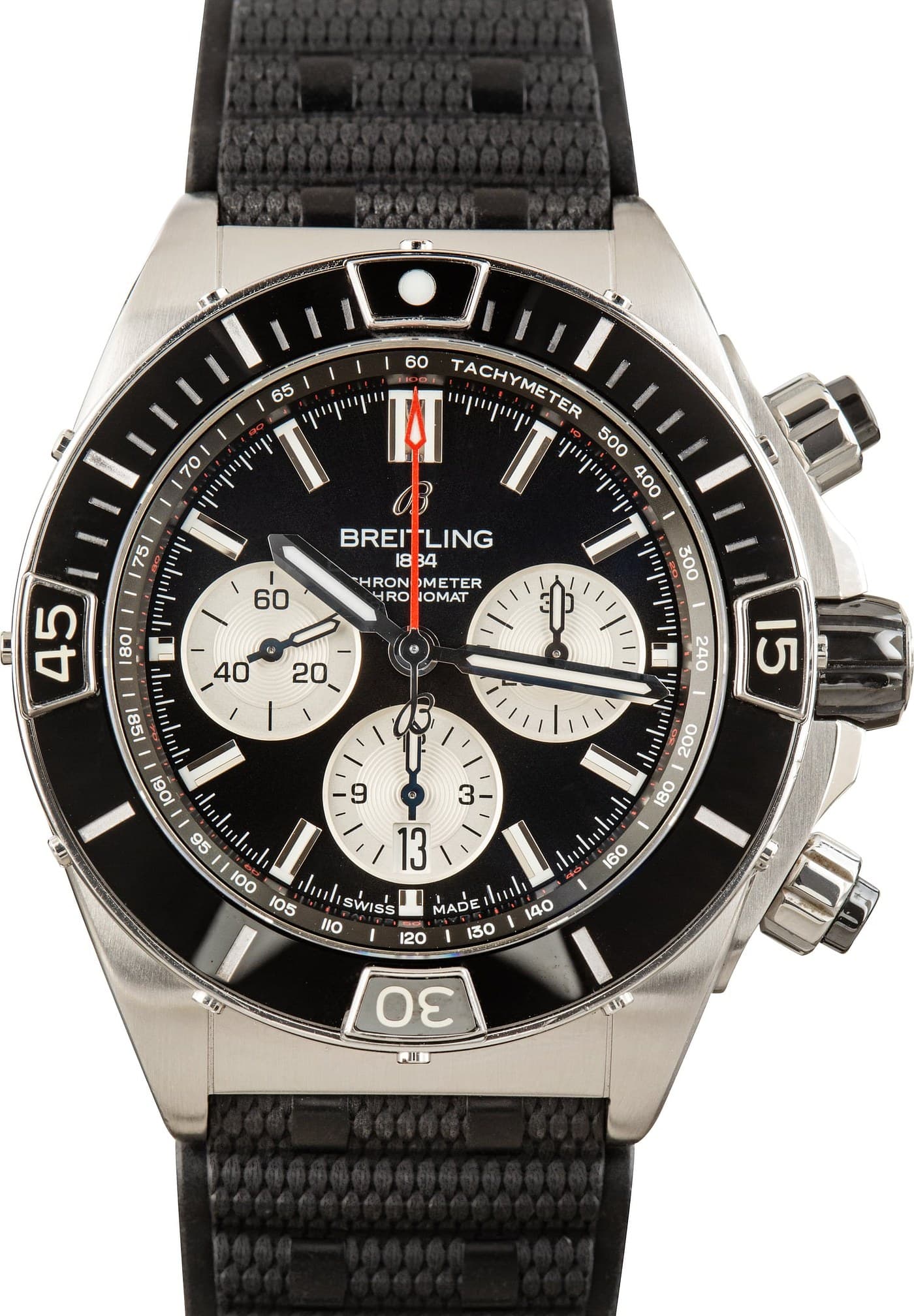 Breitling Super Chronomat B01 Black Dial — view 1