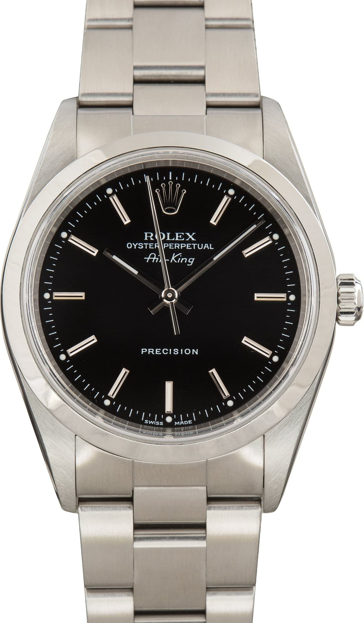Rolex Air-King Stainless Steel Ref 14000 Black Dial — view 1