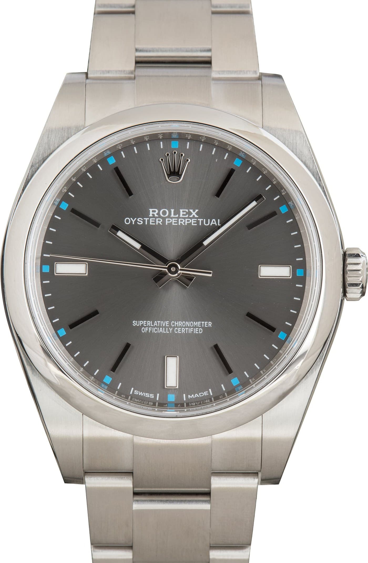 Oyster Rolex Oyster Perpetual 39 Dark Rhodium Dial Ref 114300 — view 1