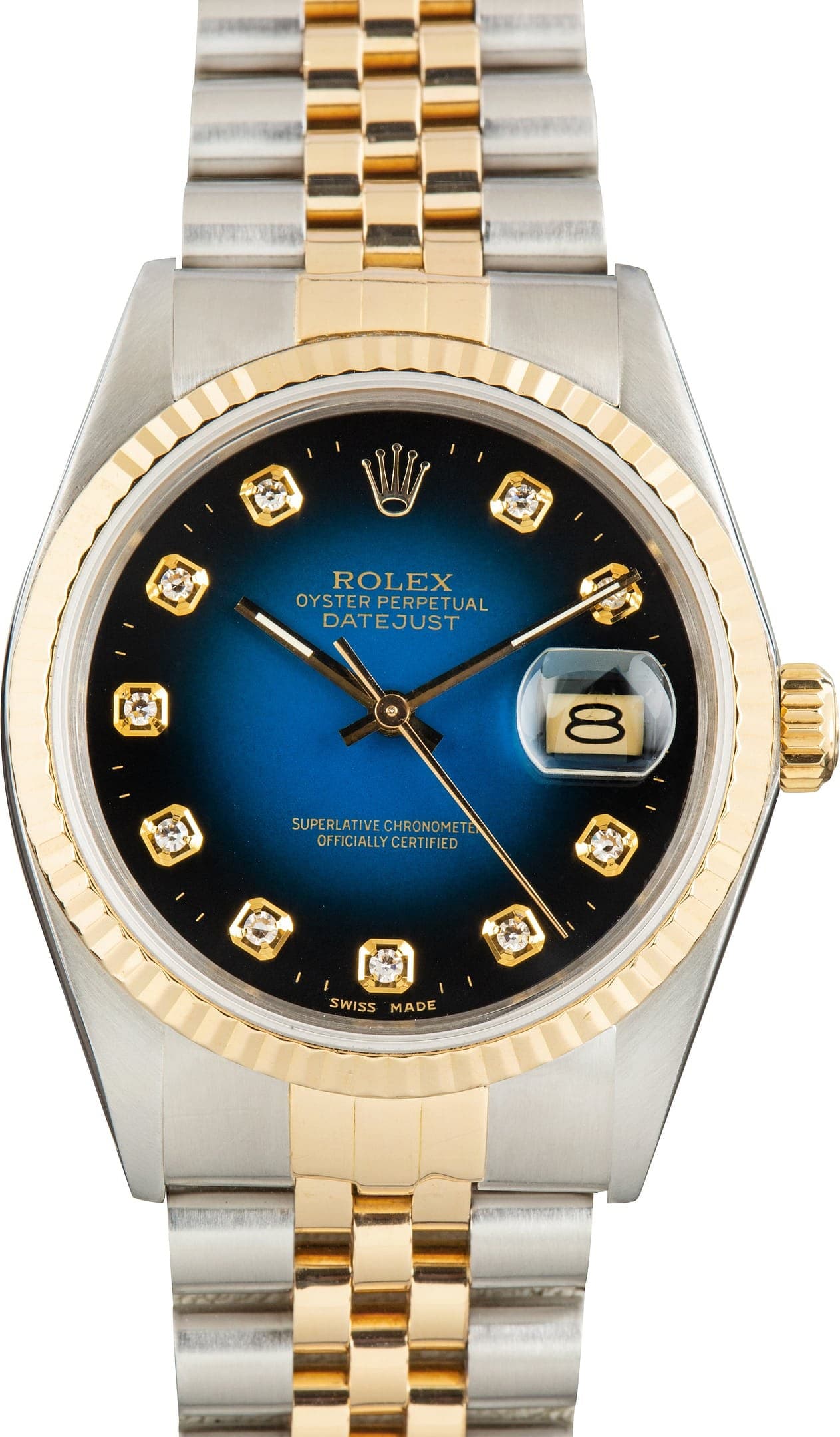 Rolex Datejust 36 Ref 16013 Blue Vignette Diamond Dial — view 1