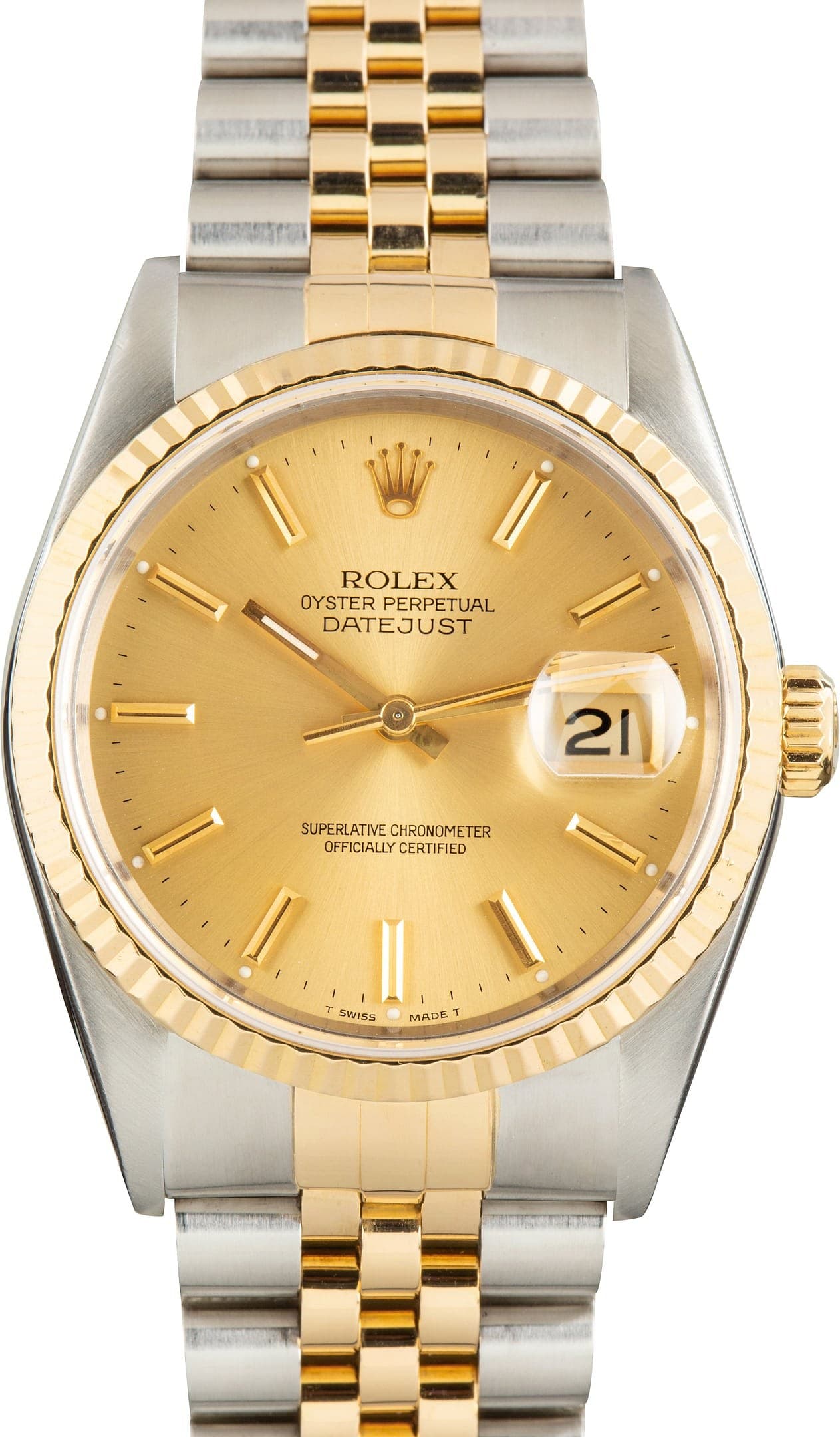 Jubilee Rolex Datejust Ref 16233 Champagne Dial — view 1