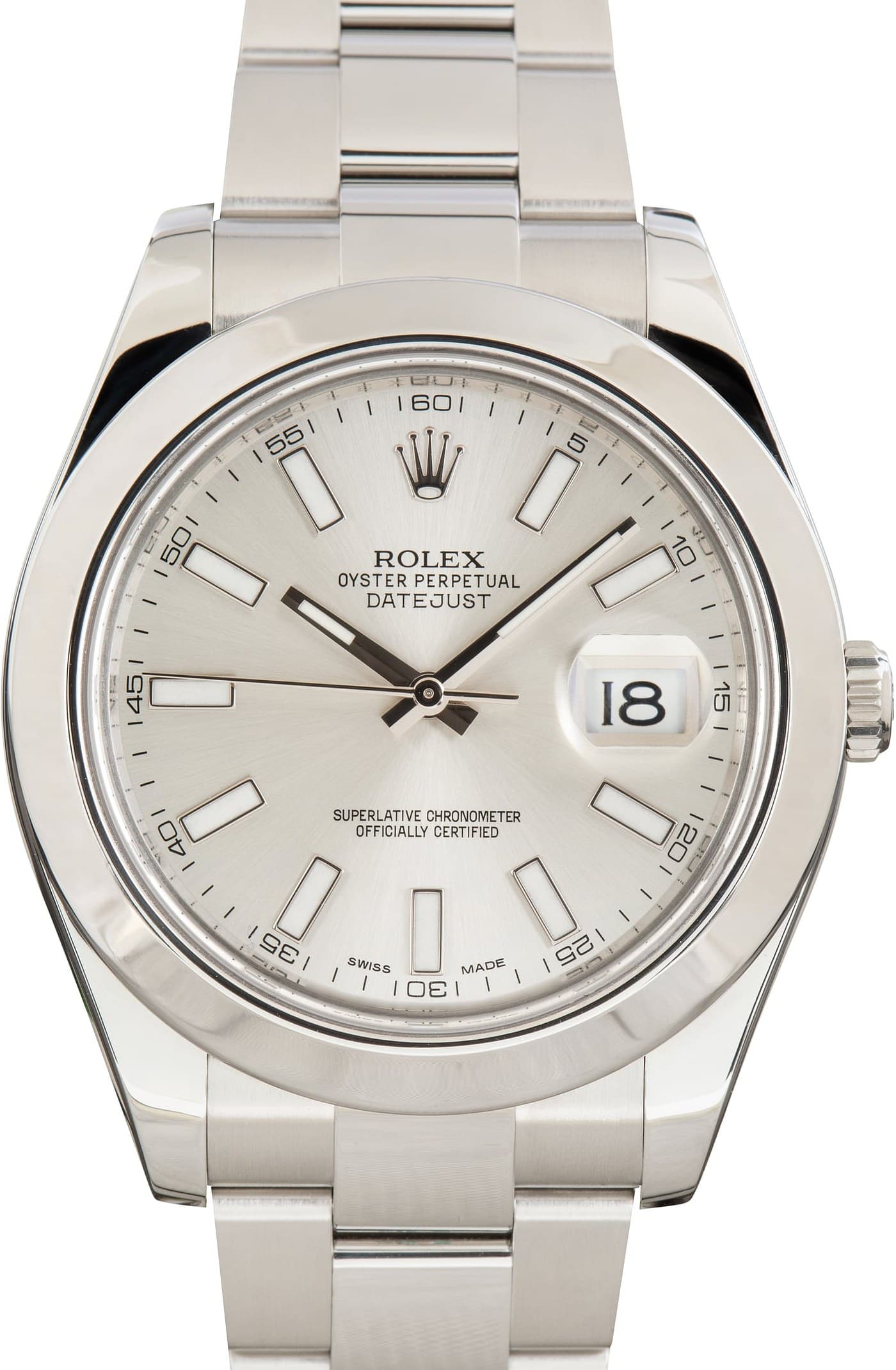 Rolex Datejust II Stainless Steel Ref 116300 Silver Dial — view 1
